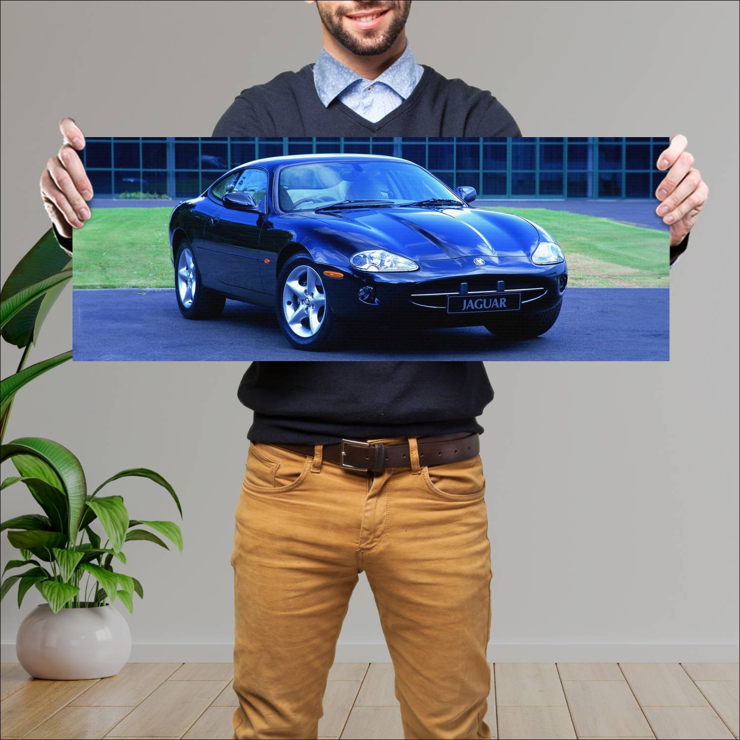 Cuadro grande 30x80cm 1996 jaguar xk8 coupe uk 352 165 Jaguar