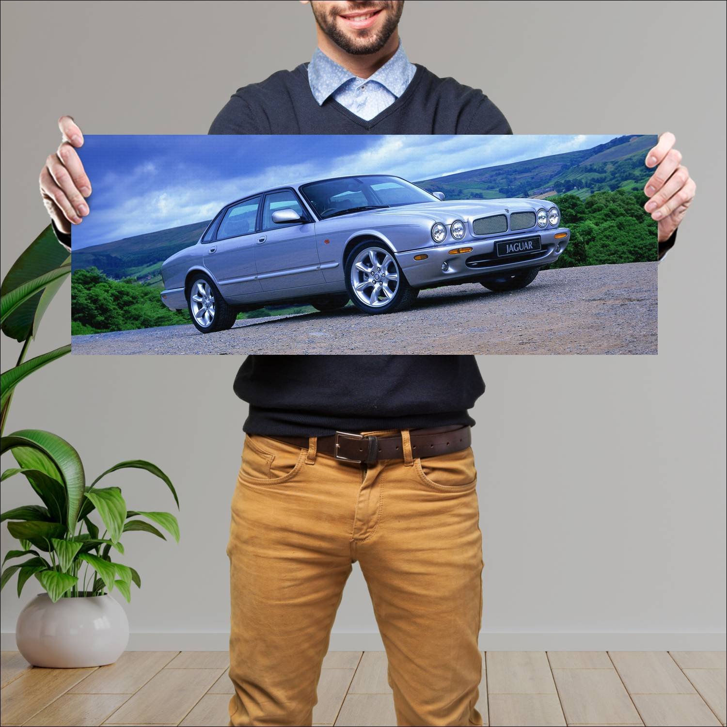 Cuadro grande 30x80cm 1997 jaguar xjr uk auto 169 Jaguar