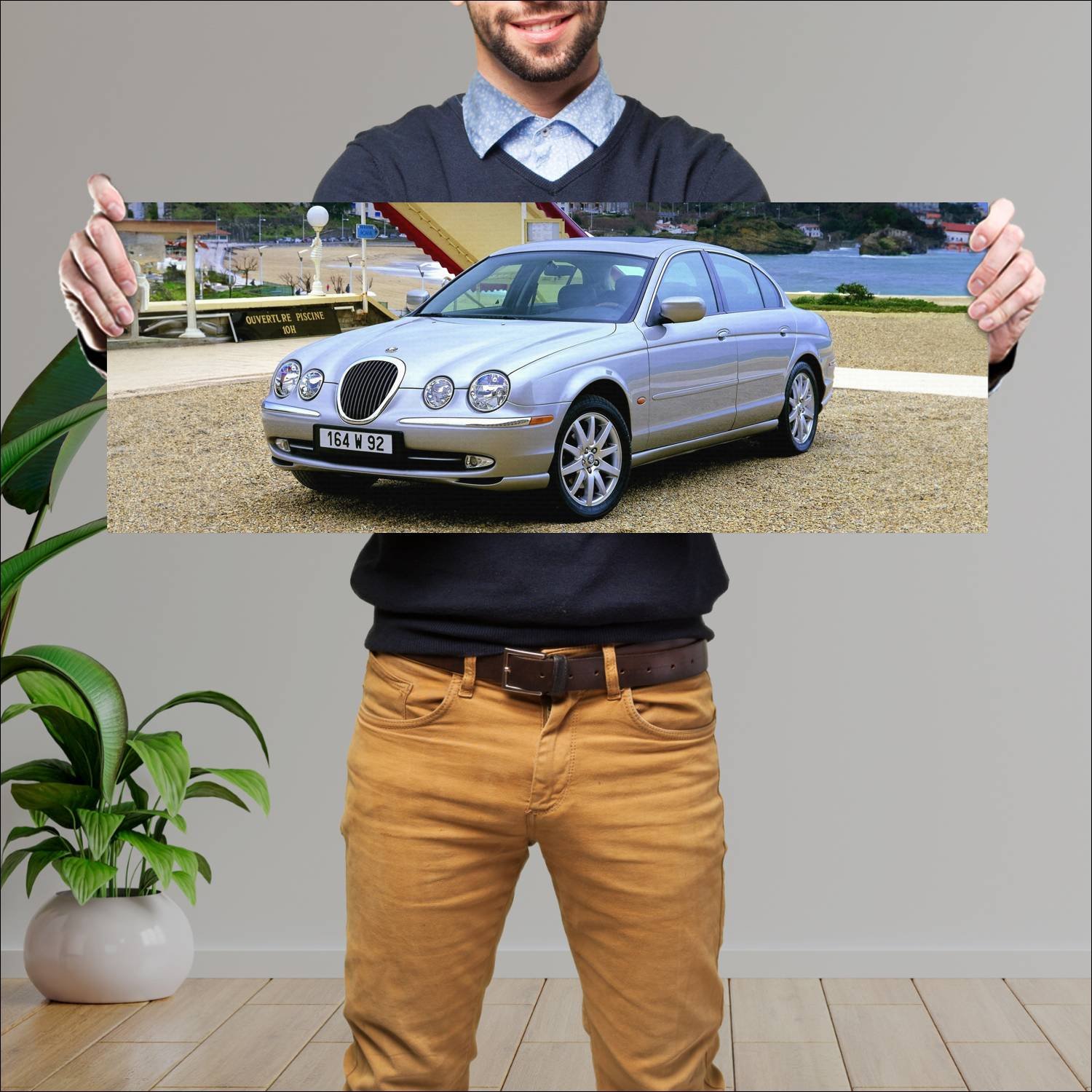 Cuadro grande 30x80cm 1999 jaguar s type auto 176 Jaguar