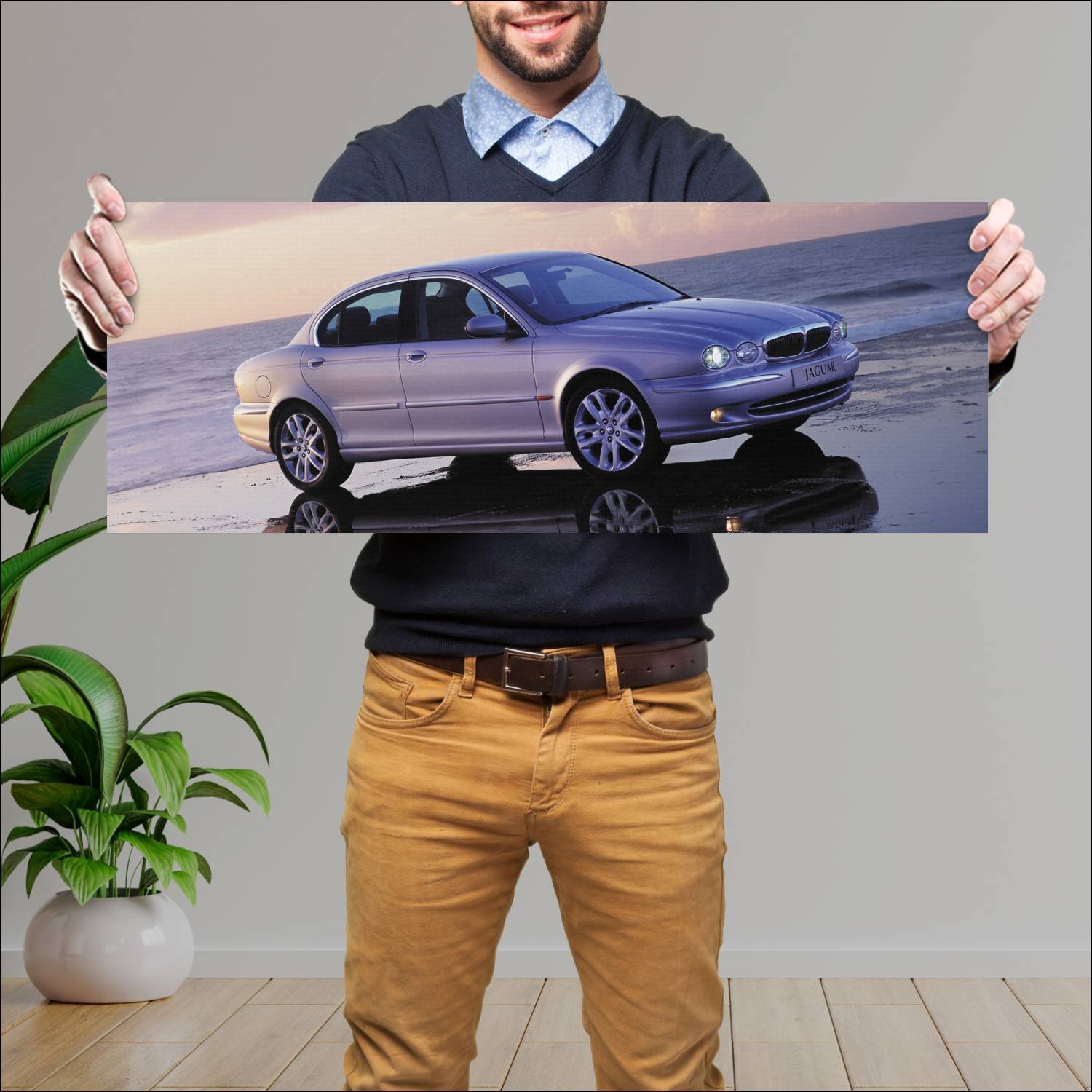 Cuadro grande 30x80cm 2002 jaguar x type uk auto 183 Jaguar