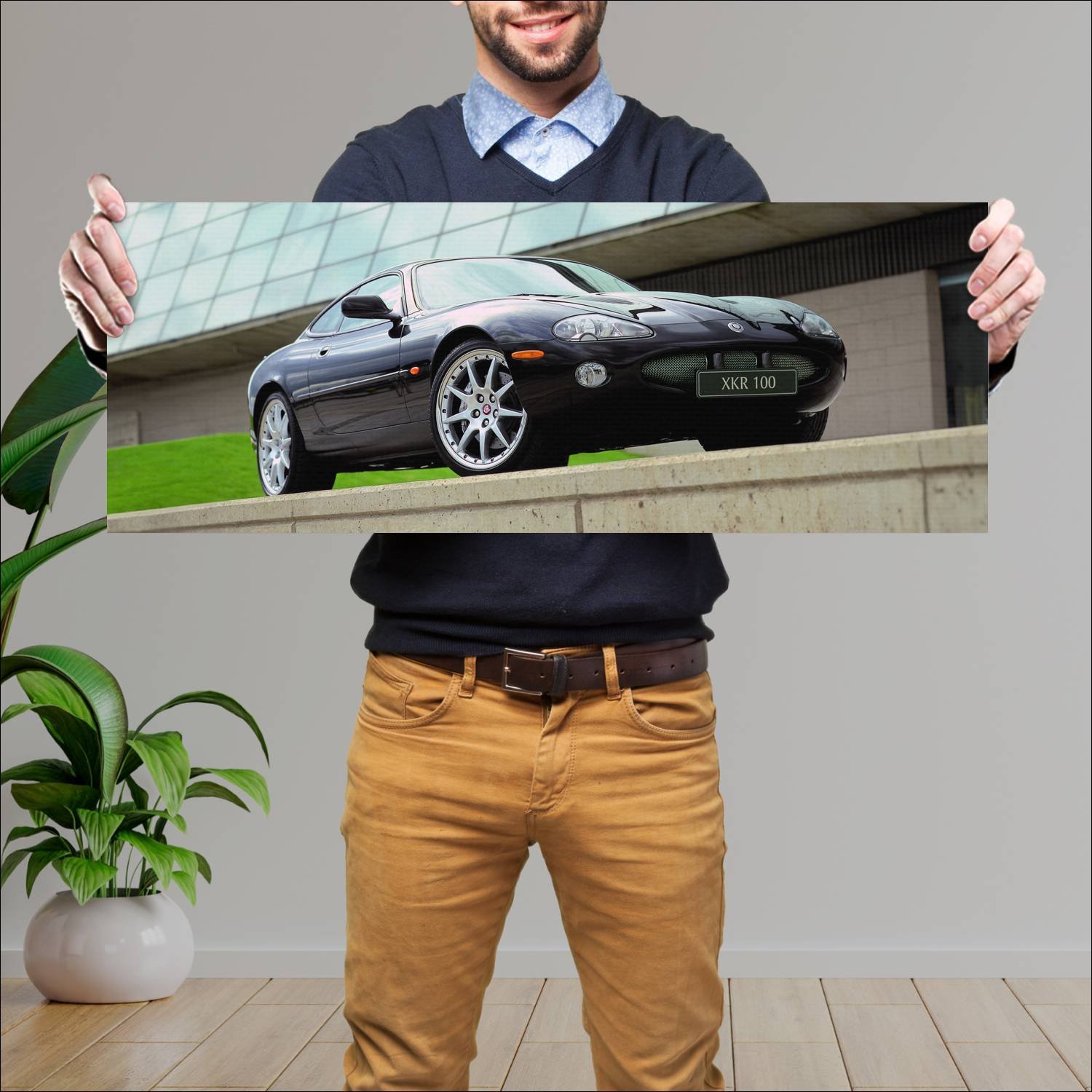 Cuadro grande 30x80cm 2002 jaguar xkr 100 coupe 35 187 Jaguar