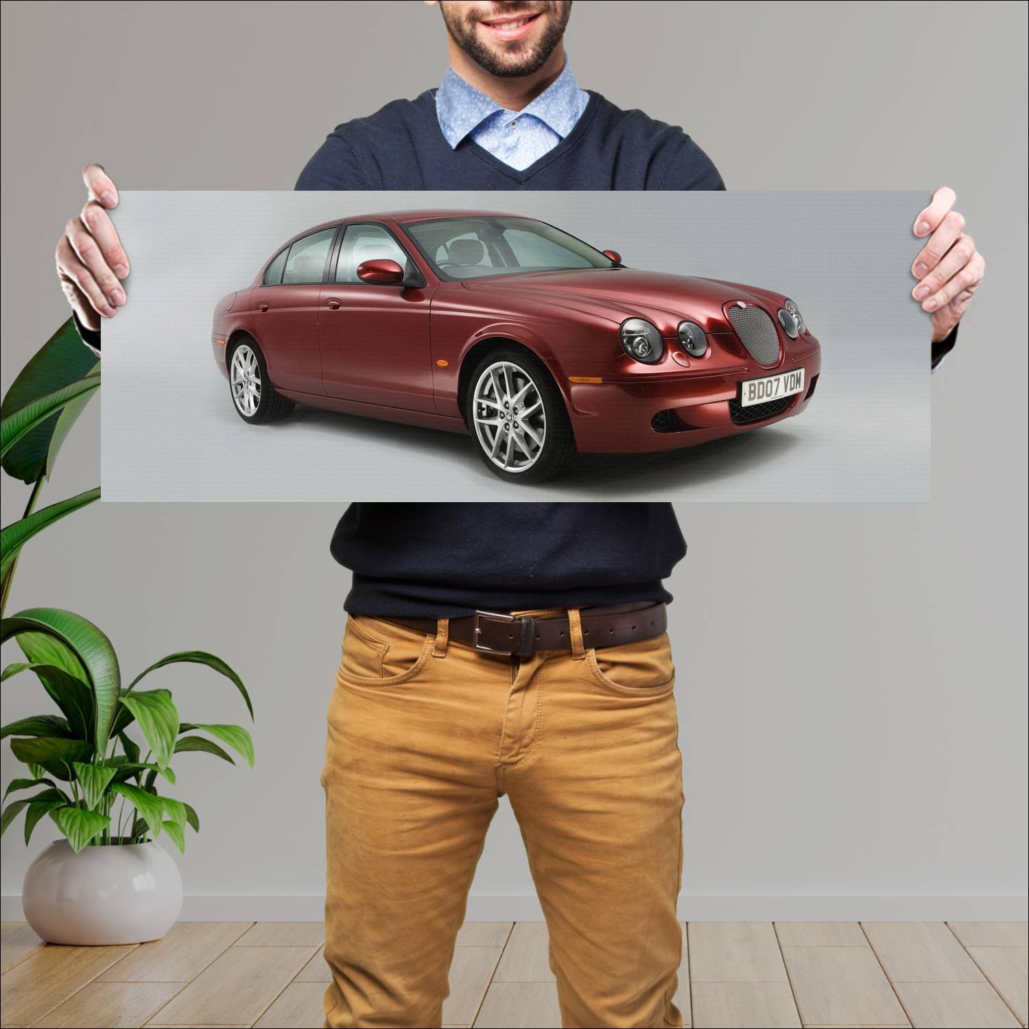Cuadro grande 30x80cm 2003 jaguar s type r uk Jaguar