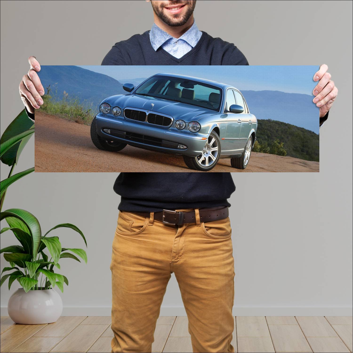 Cuadro grande 30x80cm 2003 jaguar xj8 us auto 198 Jaguar