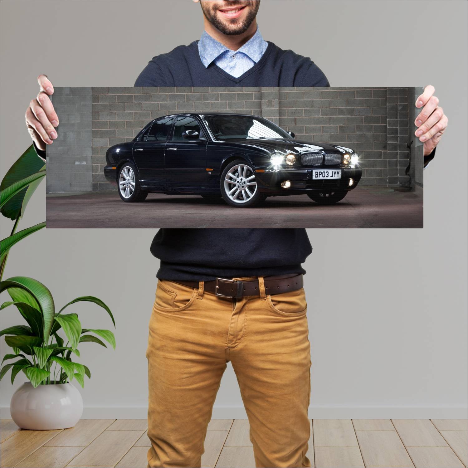 Cuadro grande 30x80cm 2003 jaguar xjr uk auto 199 Jaguar