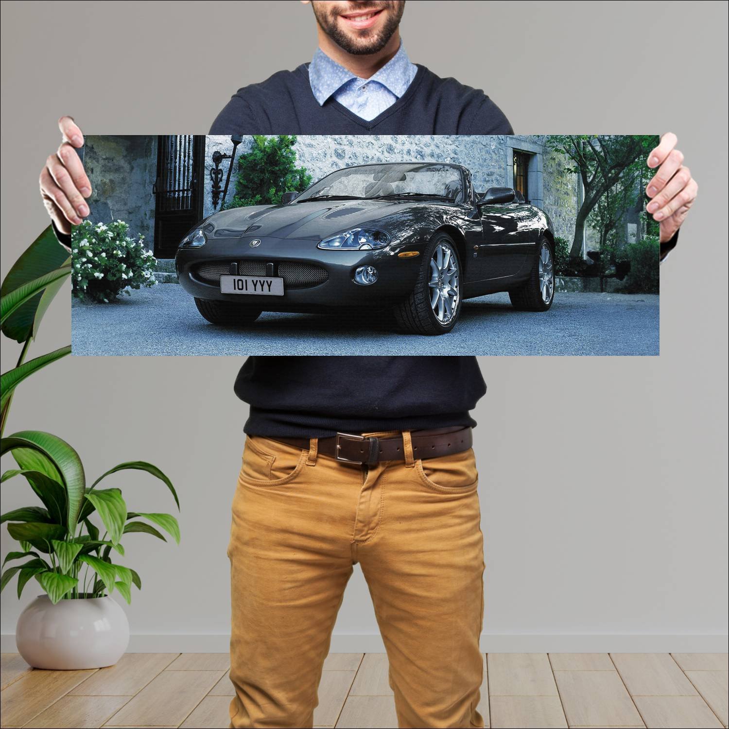 Cuadro grande 30x80cm 2003 jaguar xkr convertible 201 Jaguar