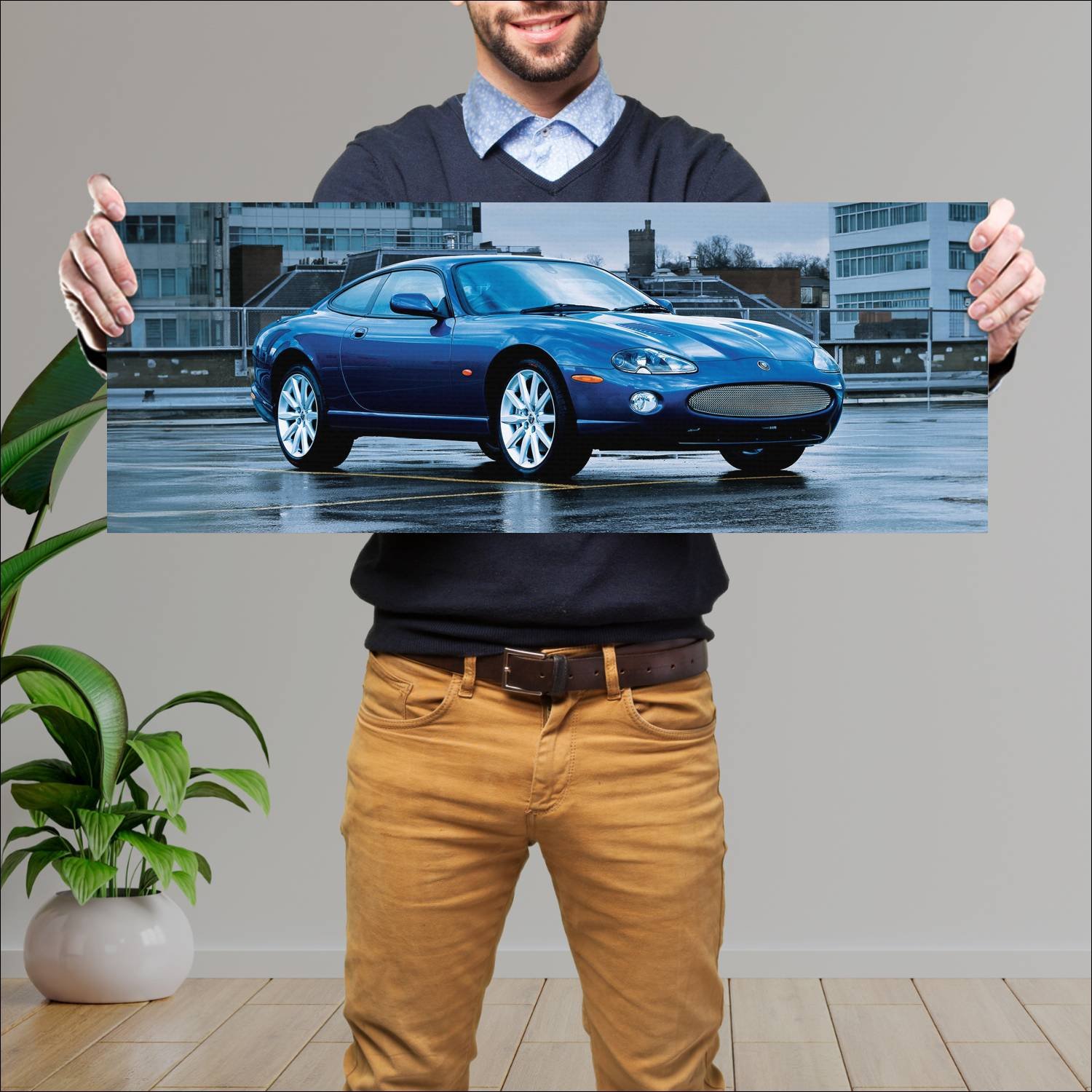 Cuadro grande 30x80cm 2004 jaguar xkr coupe uk 348 210 Jaguar