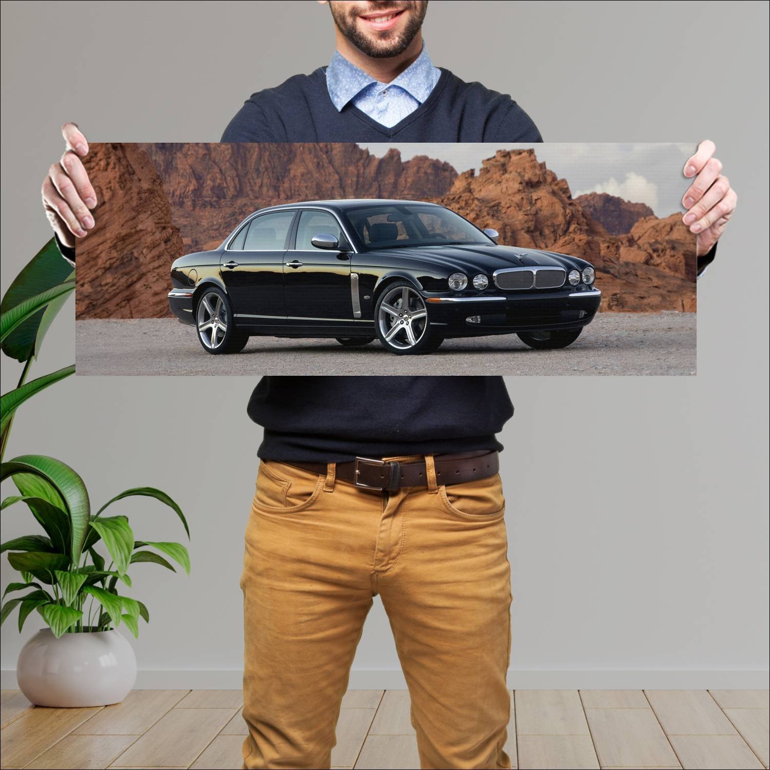 Cuadro grande 30x80cm 2006 jaguar super v8 portfol 212 Jaguar