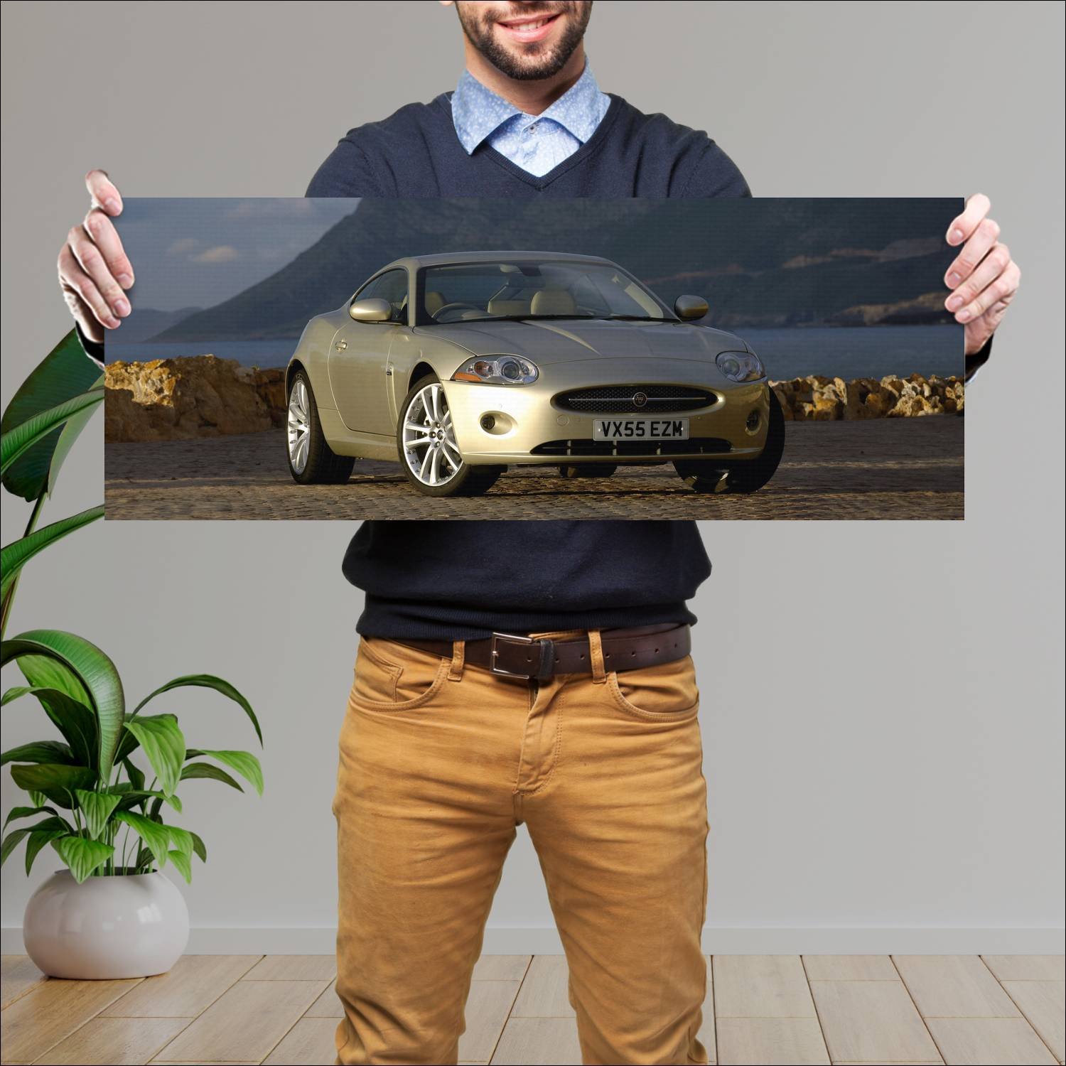 Cuadro grande 30x80cm 2006 jaguar xk coupe uk Jaguar