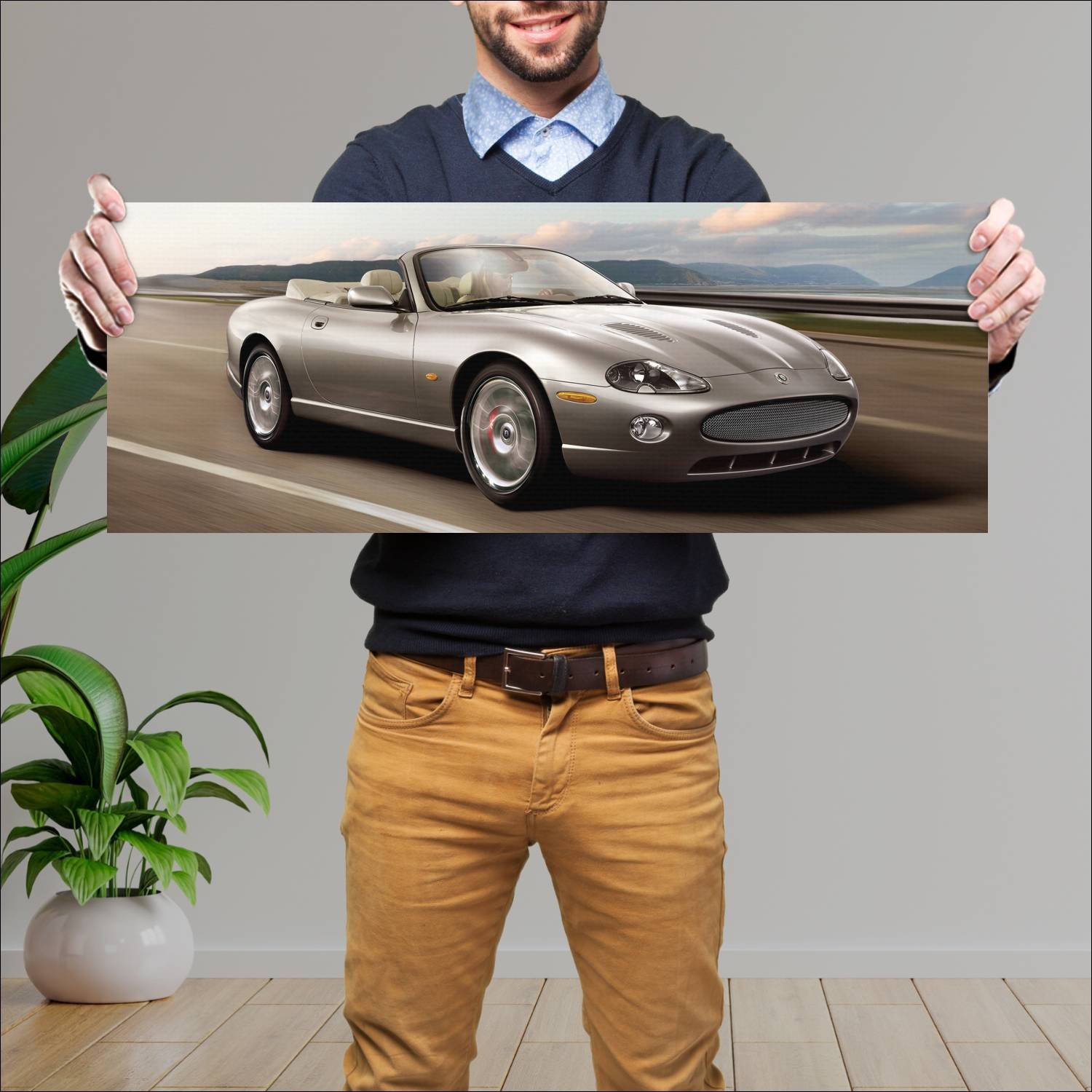 Cuadro grande 30x80cm 2006 jaguar xkr convertible 219 Jaguar