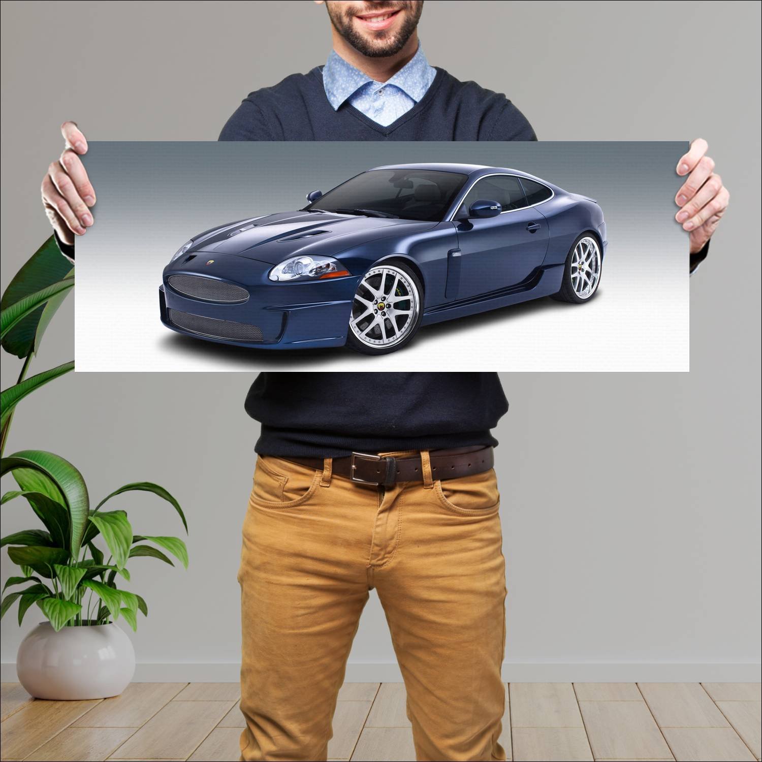 Cuadro grande 30x80cm 2007 arden aj 20 auto 220 Jaguar