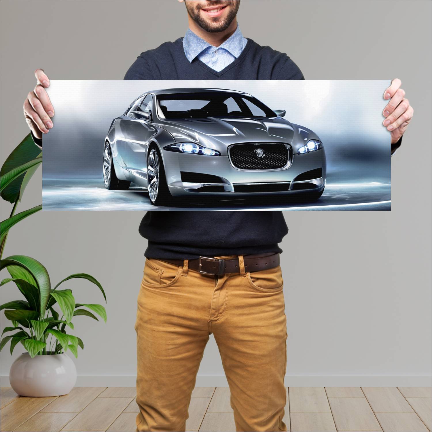 Cuadro grande 30x80cm 2007 jaguar c xf concept 349 222 Jaguar