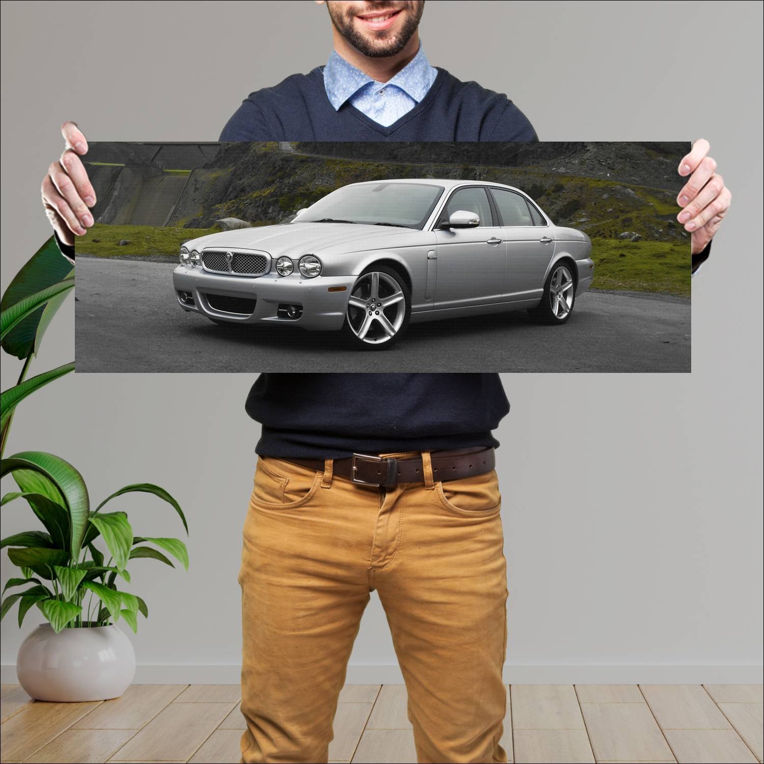 Cuadro grande 30x80cm 2007 jaguar xj auto 226 Jaguar