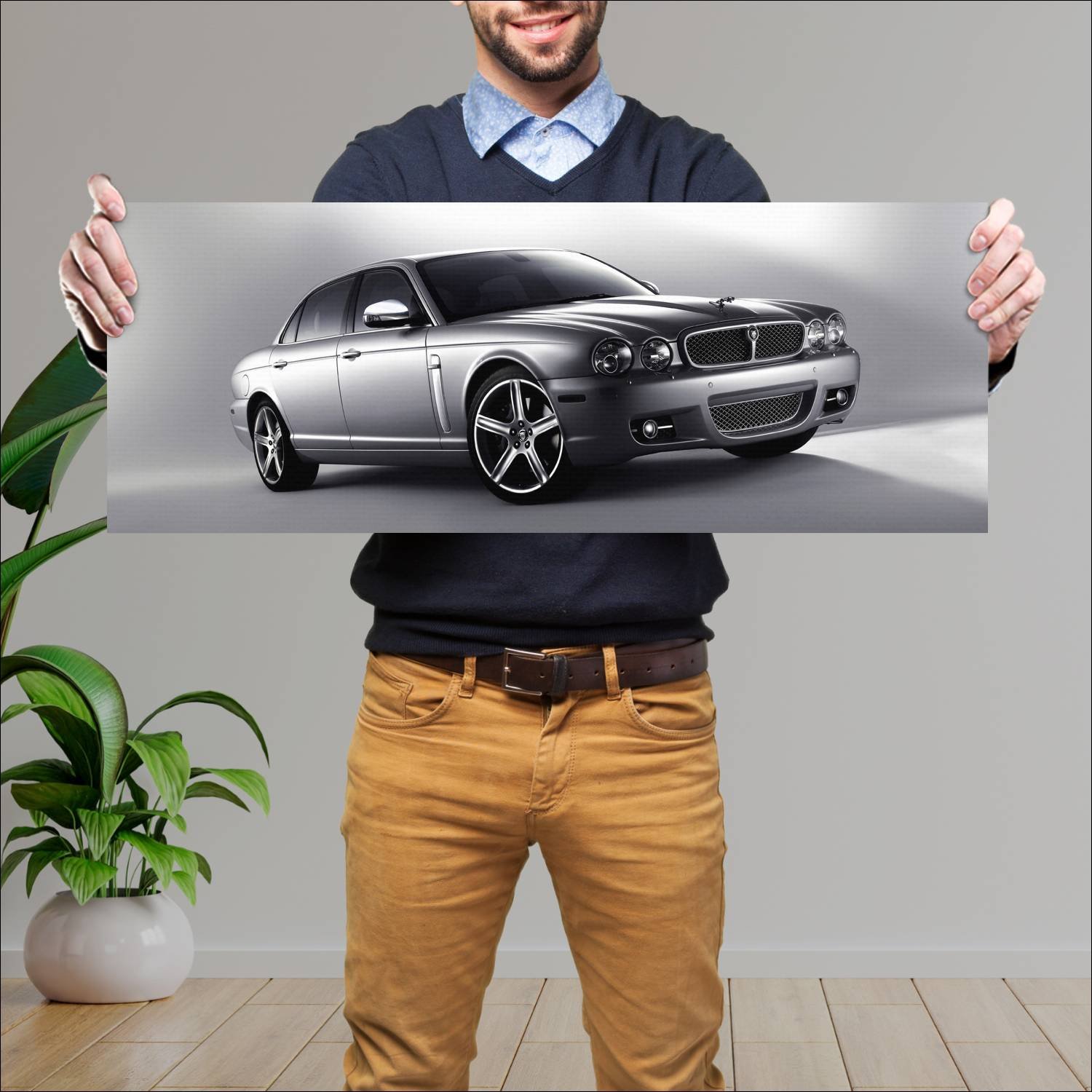 Cuadro grande 30x80cm 2007 jaguar xj lwb auto 227 Jaguar