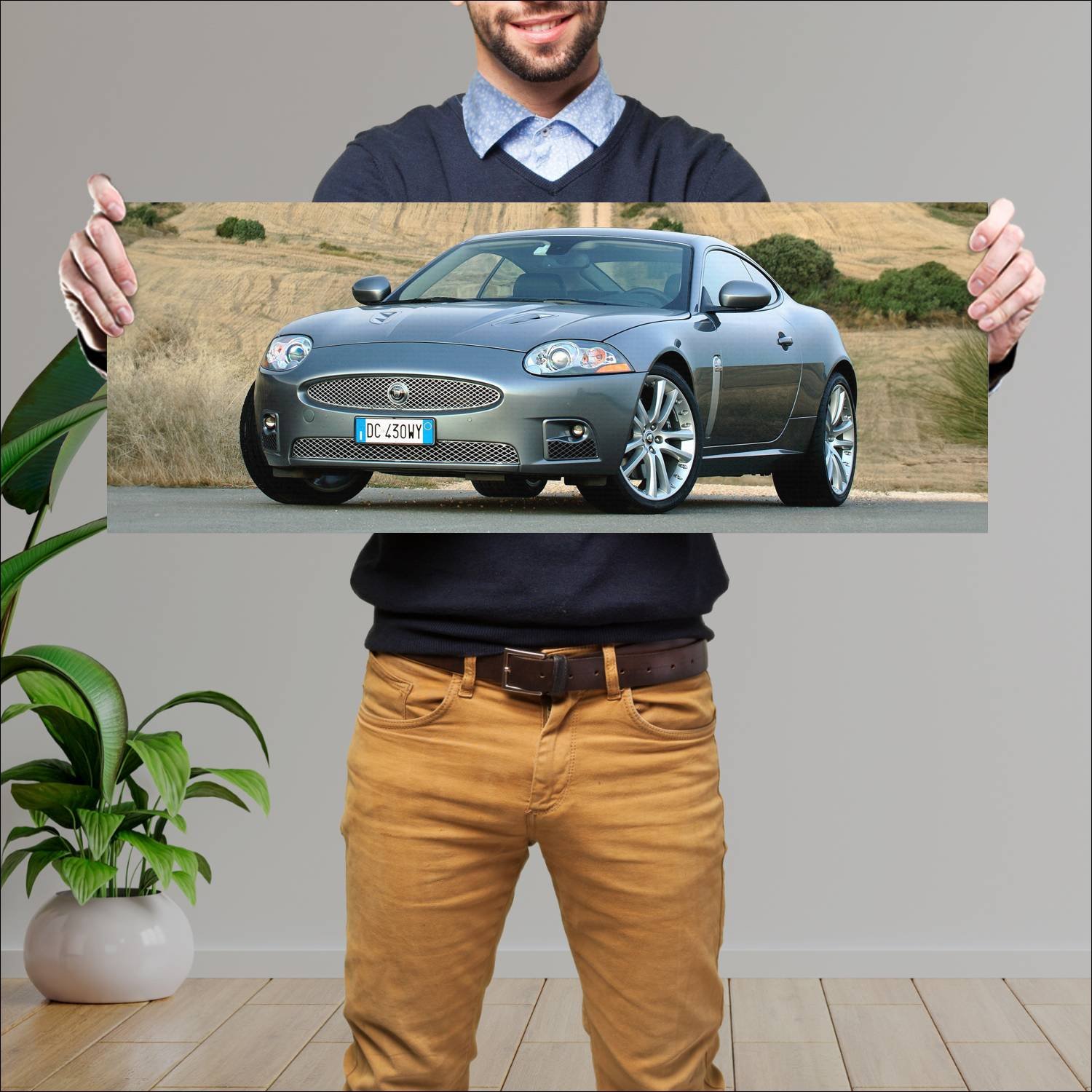 Cuadro grande 30x80cm 2007 jaguar xkr coupe auto 232 Jaguar