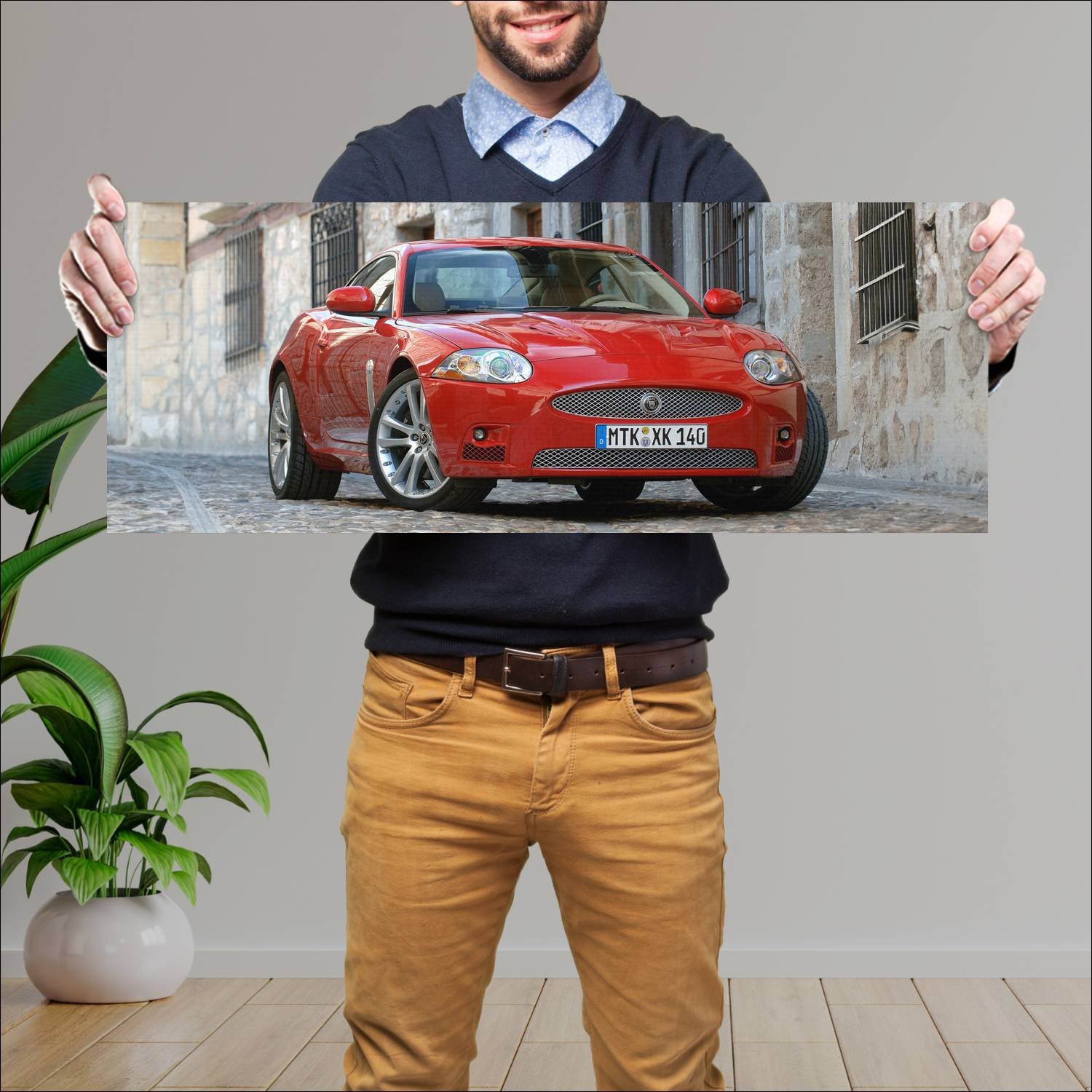 Cuadro grande 30x80cm 2007 jaguar xkr coupe auto 233 Jaguar