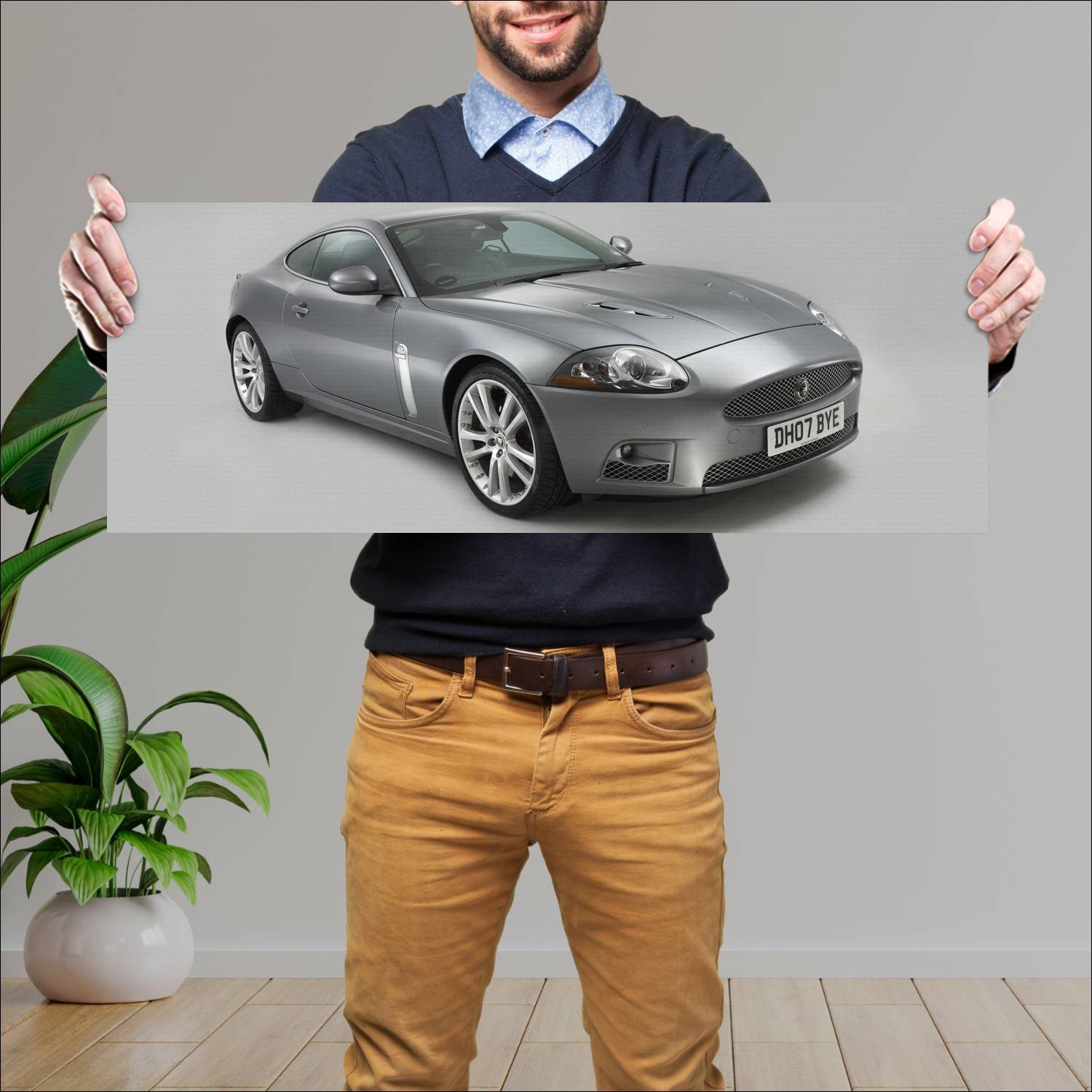 Cuadro grande 30x80cm 2007 jaguar xkr coupe uk 586 234 Jaguar