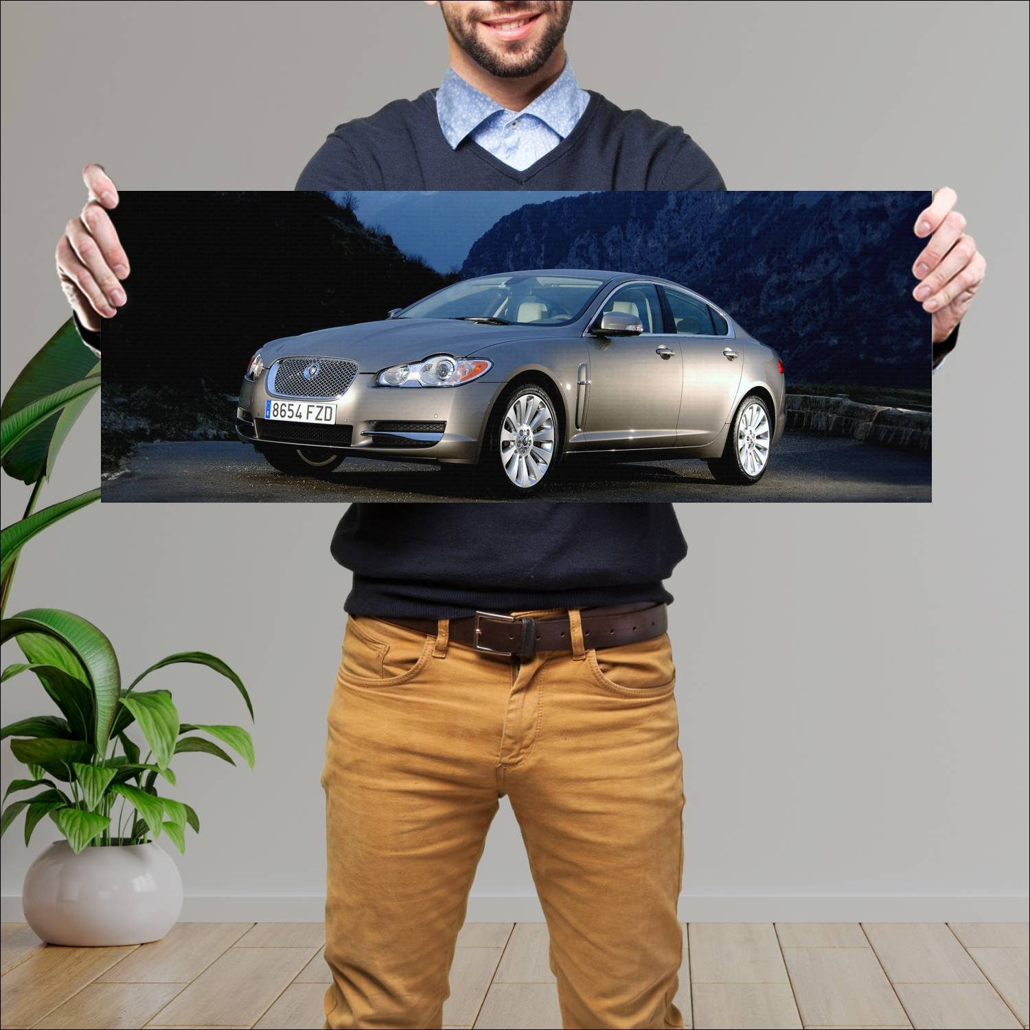 Cuadro grande 30x80cm 2008 jaguar xf Jaguar