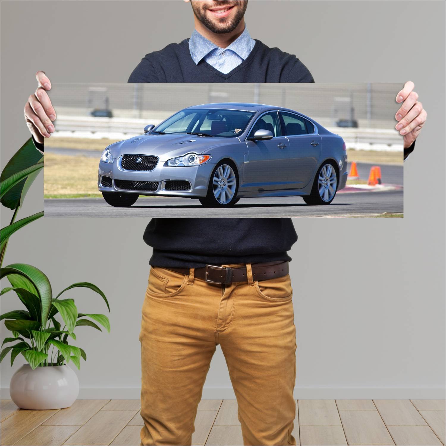 Cuadro grande 30x80cm 2009 jaguar xfr Jaguar
