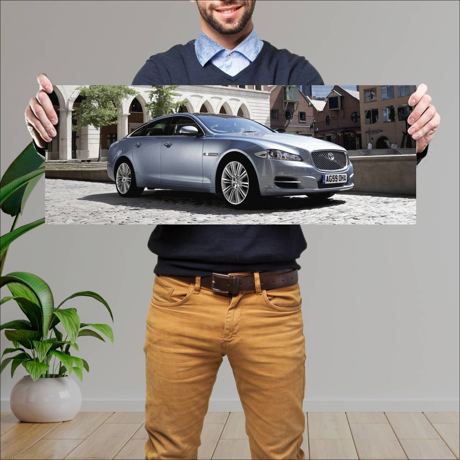 Cuadro grande 30x80cm 2009 jaguar xj uk auto 257 Jaguar