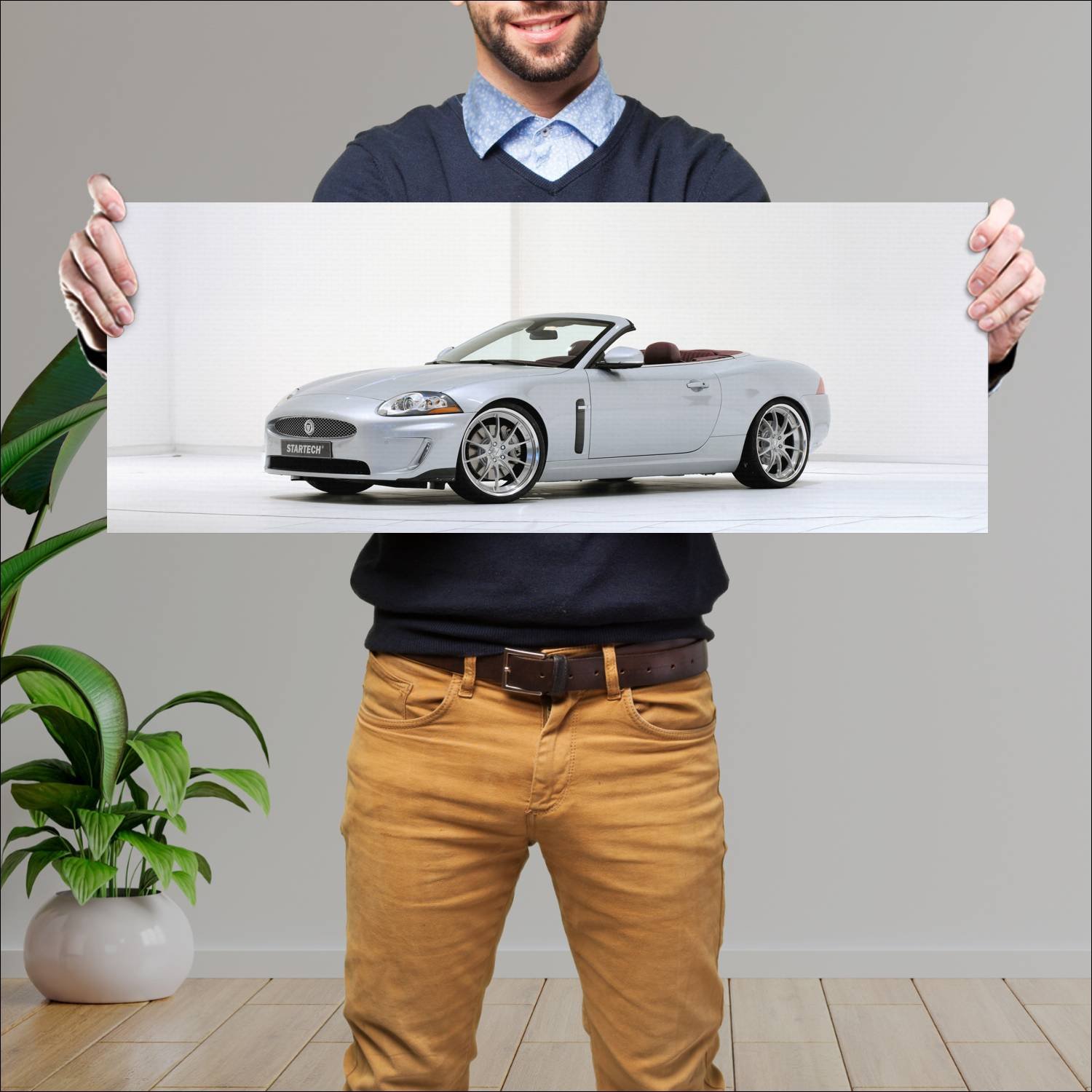 Cuadro grande 30x80cm 2009 jaguar xk convertible b 260 Jaguar