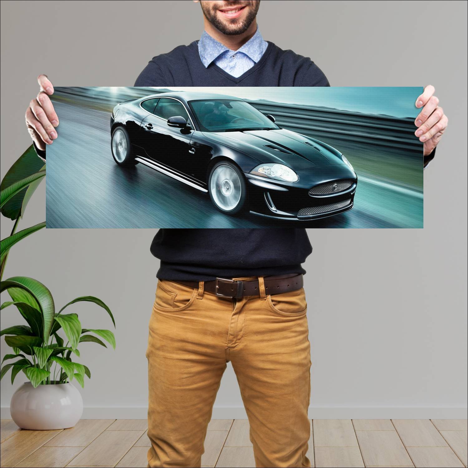 Cuadro grande 30x80cm 2010 jaguar xkr 175 coupe us 283 Jaguar