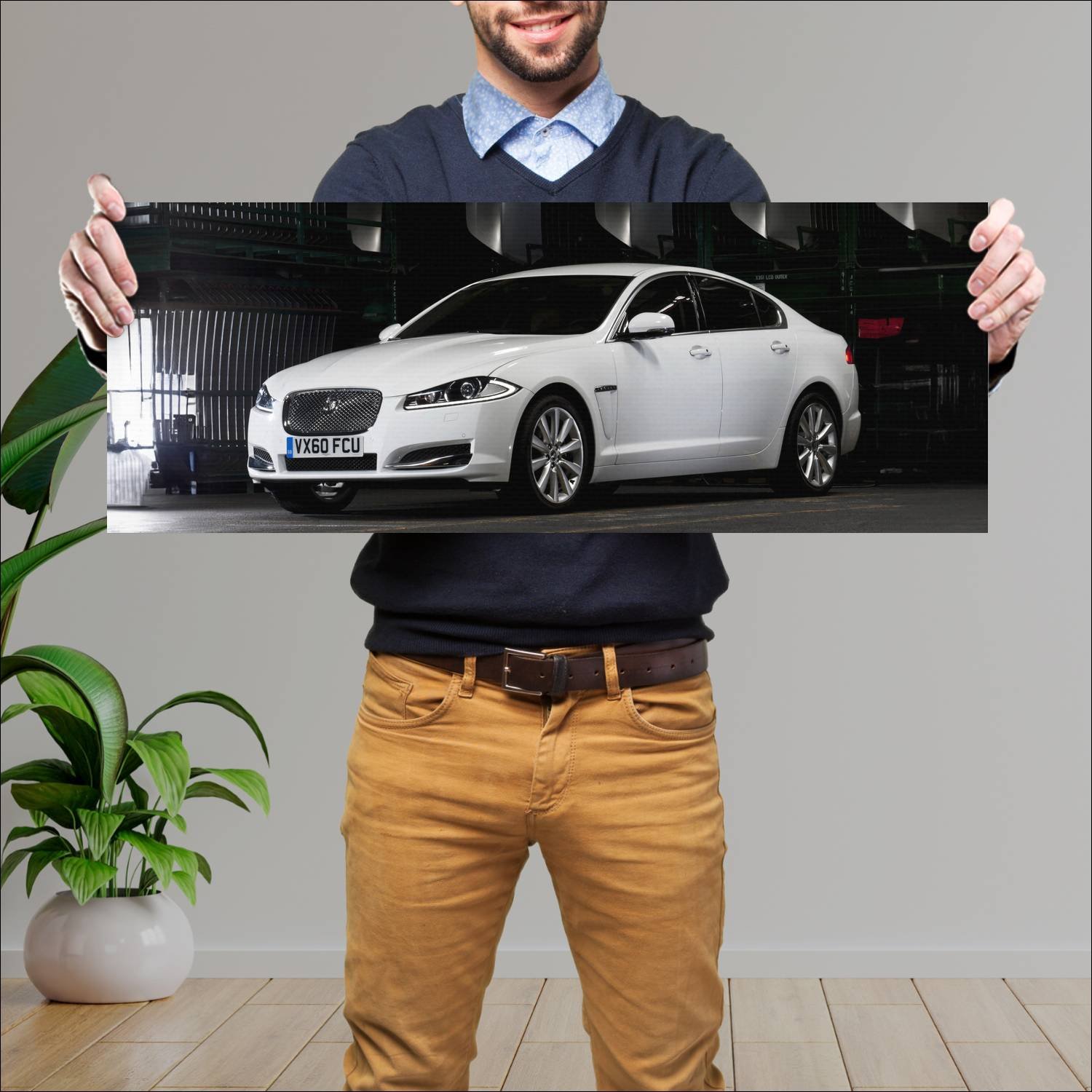 Cuadro grande 30x80cm 2011 jaguar xf Jaguar