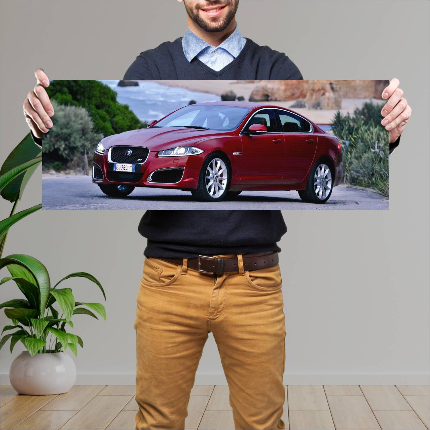 Cuadro grande 30x80cm 2011 jaguar xfr Jaguar