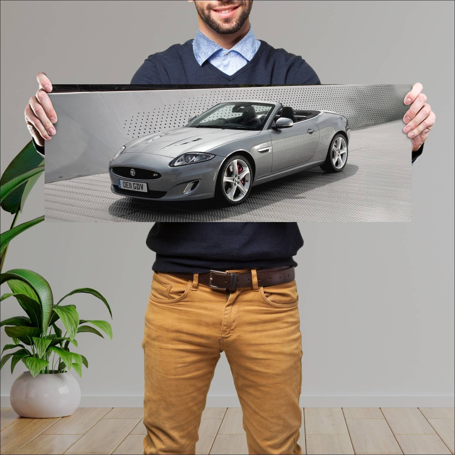 Cuadro grande 30x80cm 2011 jaguar xkr convertible 299 Jaguar