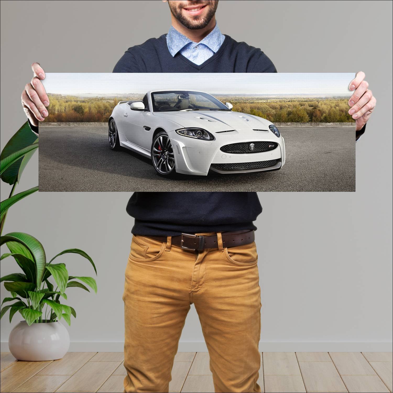 Cuadro grande 30x80cm 2011 jaguar xkr s convertibl 304 Jaguar