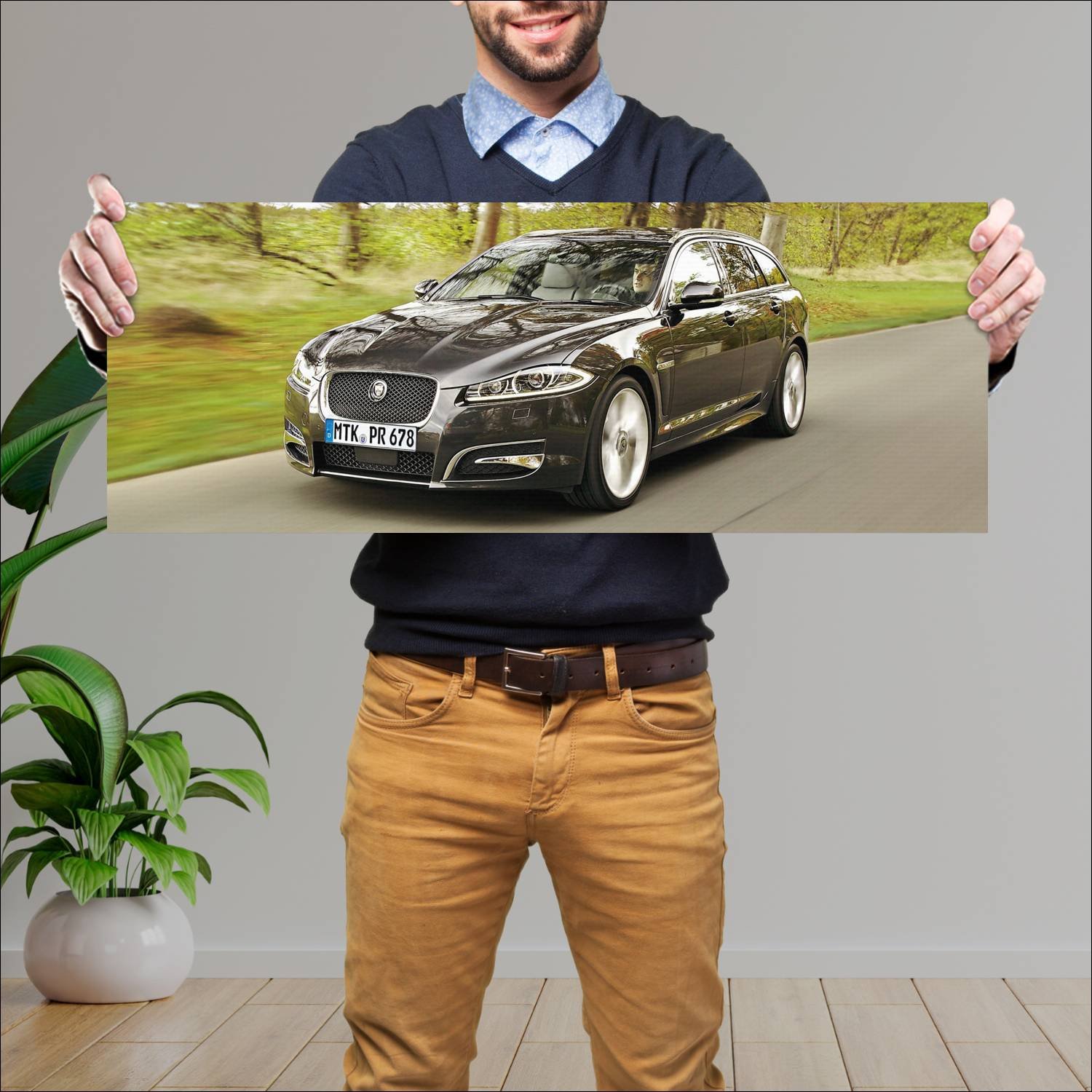 Cuadro grande 30x80cm 2012 jaguar xf s sportbrake 308 Jaguar