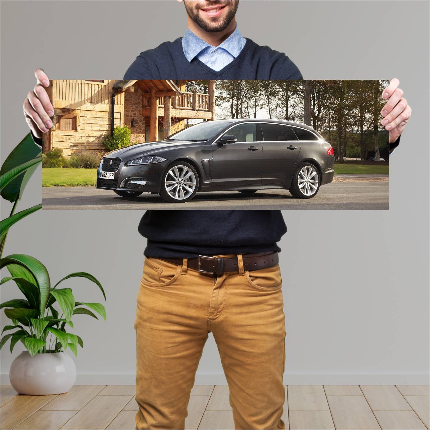 Cuadro grande 30x80cm 2012 jaguar xf s sportbrake 309 Jaguar