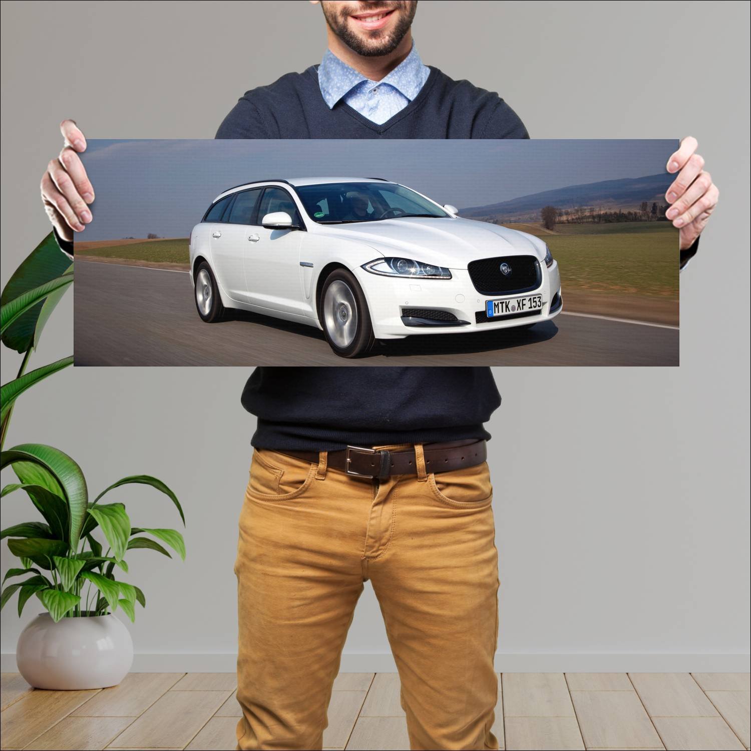 Cuadro grande 30x80cm 2012 jaguar xf sportbrake 62 310 Jaguar