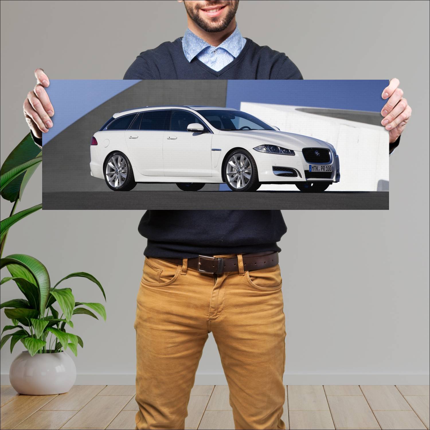 Cuadro grande 30x80cm 2012 jaguar xf sportbrake ae 311 Jaguar