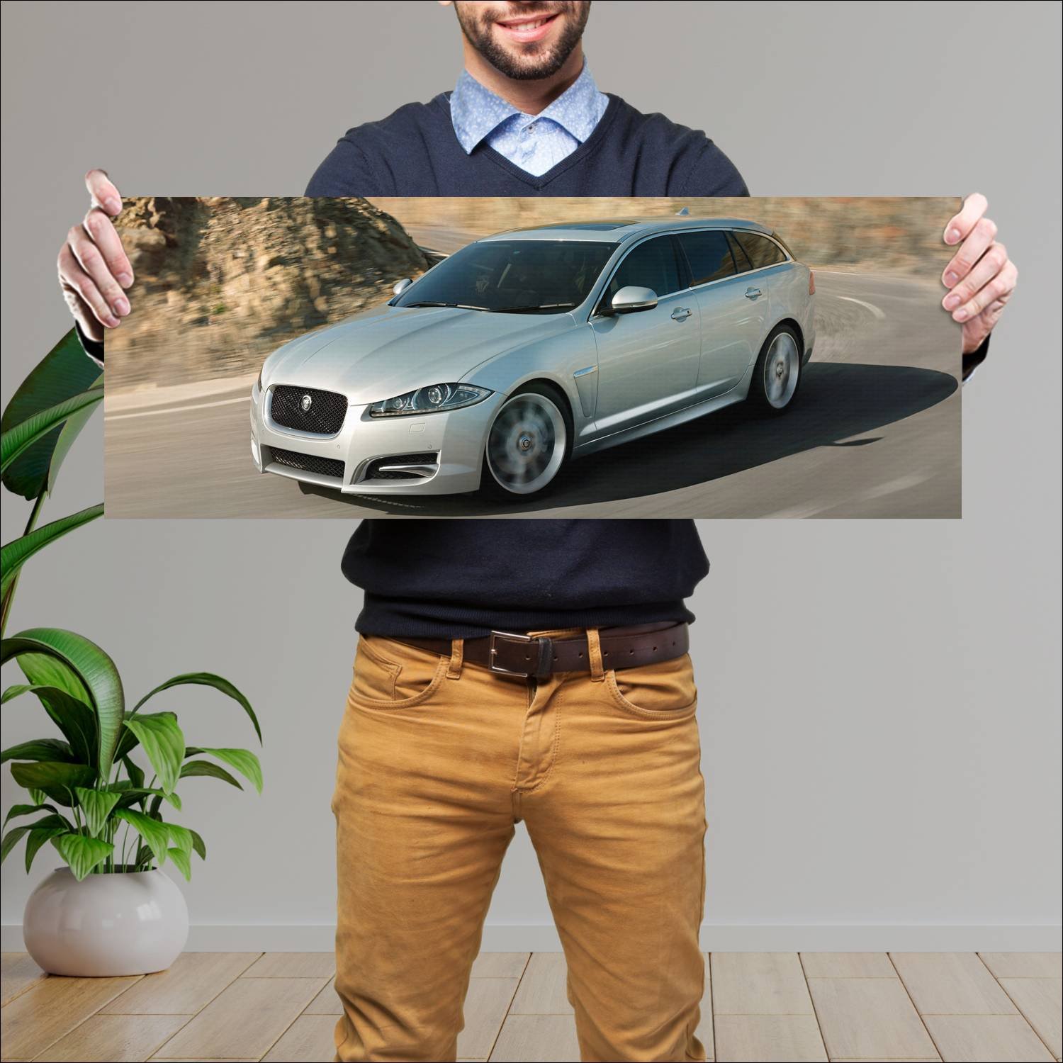 Cuadro grande 30x80cm 2012 jaguar xf sportbrake ae 312 Jaguar