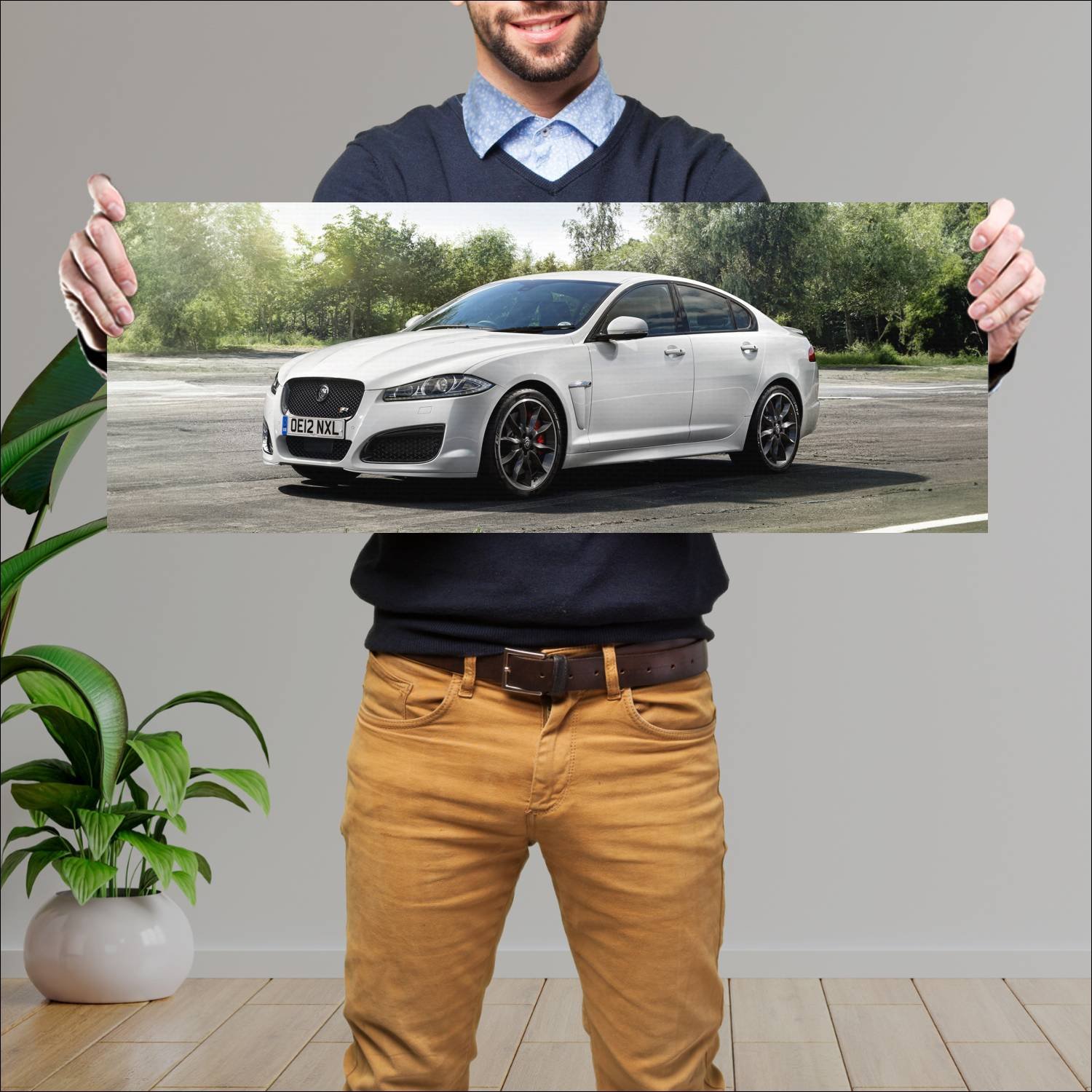 Cuadro grande 30x80cm 2012 jaguar xfr speed pack u 315 Jaguar