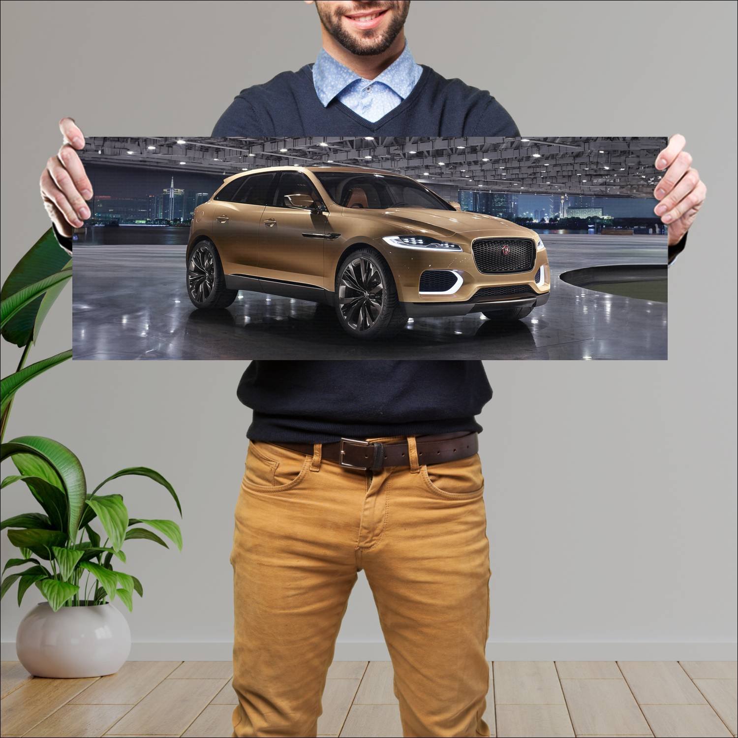 Cuadro grande 30x80cm 2013 jaguar c x17 5 seater c 321 Jaguar