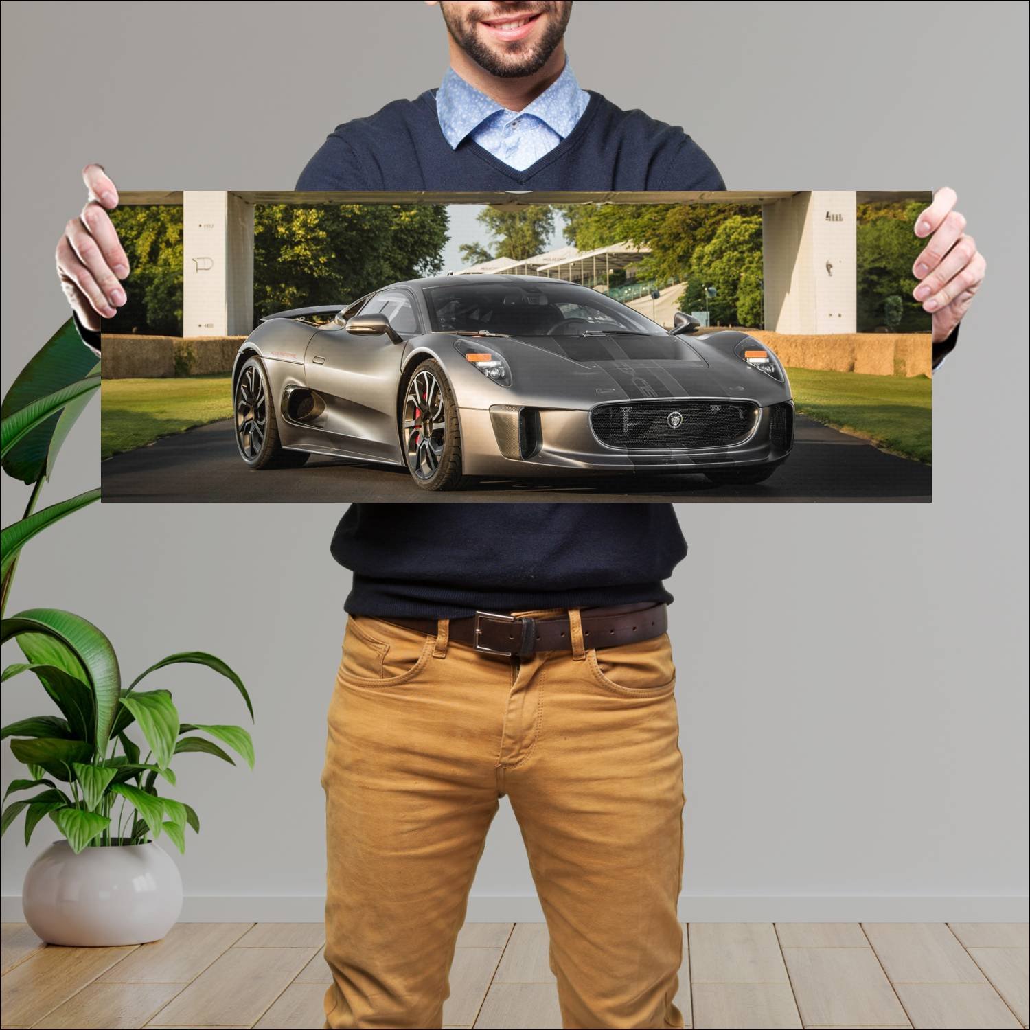 Cuadro grande 30x80cm 2013 jaguar c x75 hybrid pro 324 Jaguar