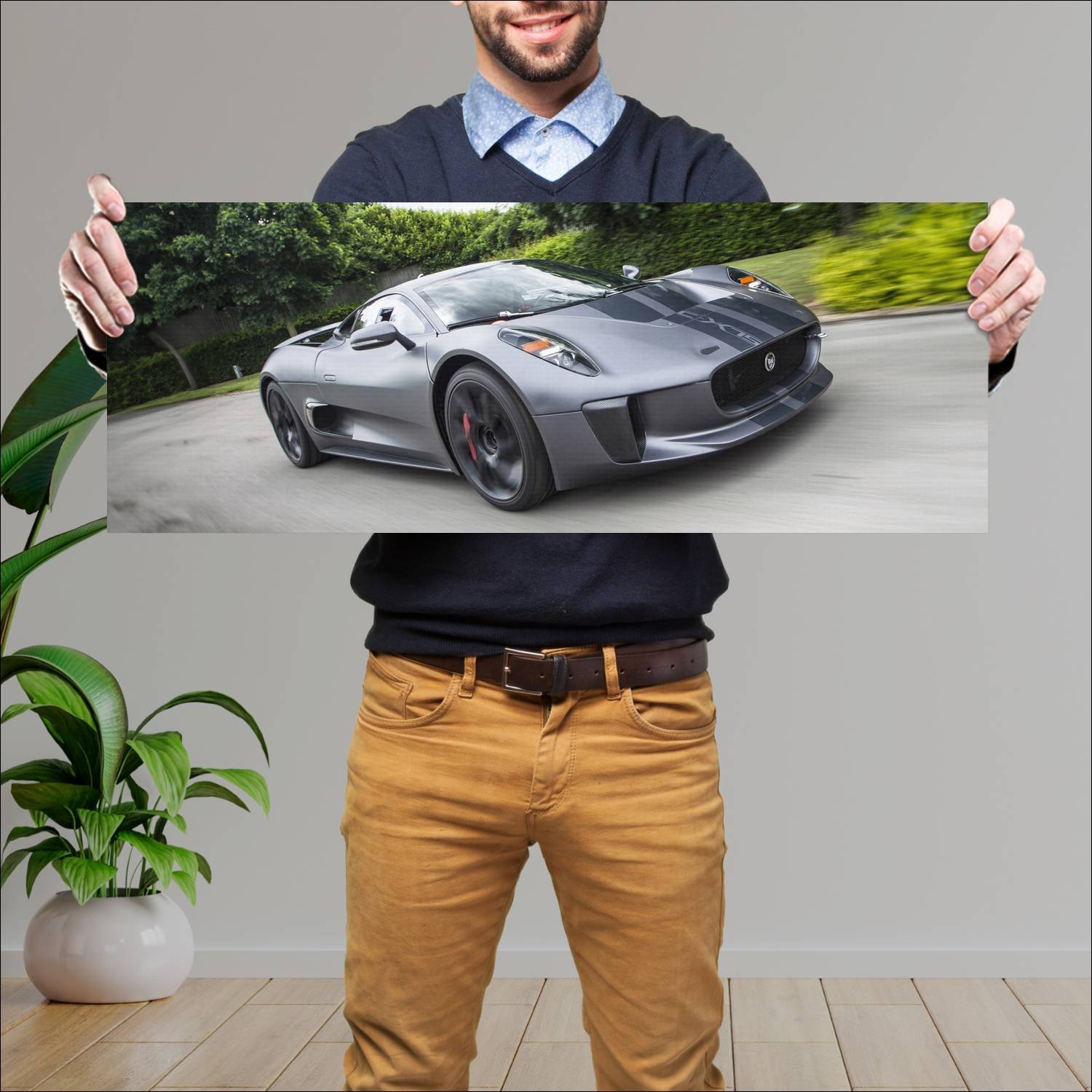 Cuadro grande 30x80cm 2013 jaguar c x75 hybrid pro 325 Jaguar