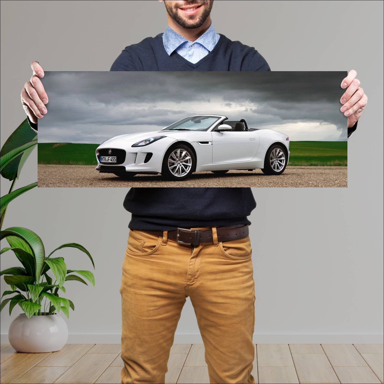 Cuadro grande 30x80cm 2013 jaguar f type Jaguar