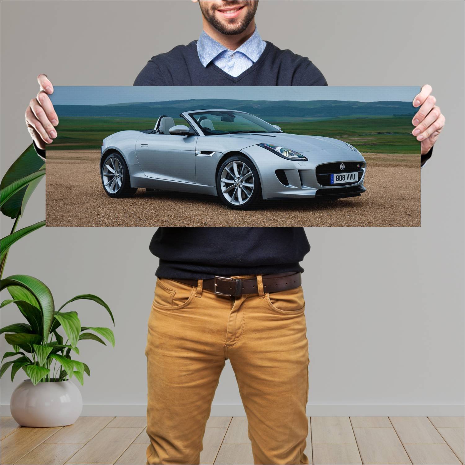 Cuadro grande 30x80cm 2013 jaguar f type s uk Jaguar