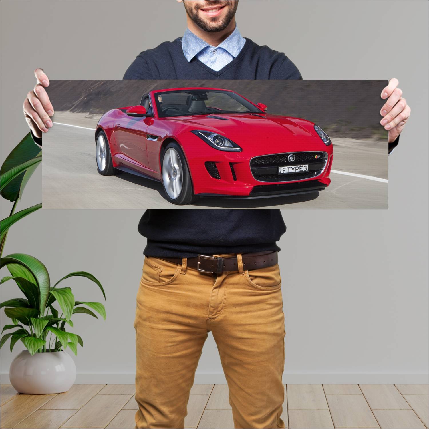 Cuadro grande 30x80cm 2013 jaguar f type v8 s au 3 336 Jaguar