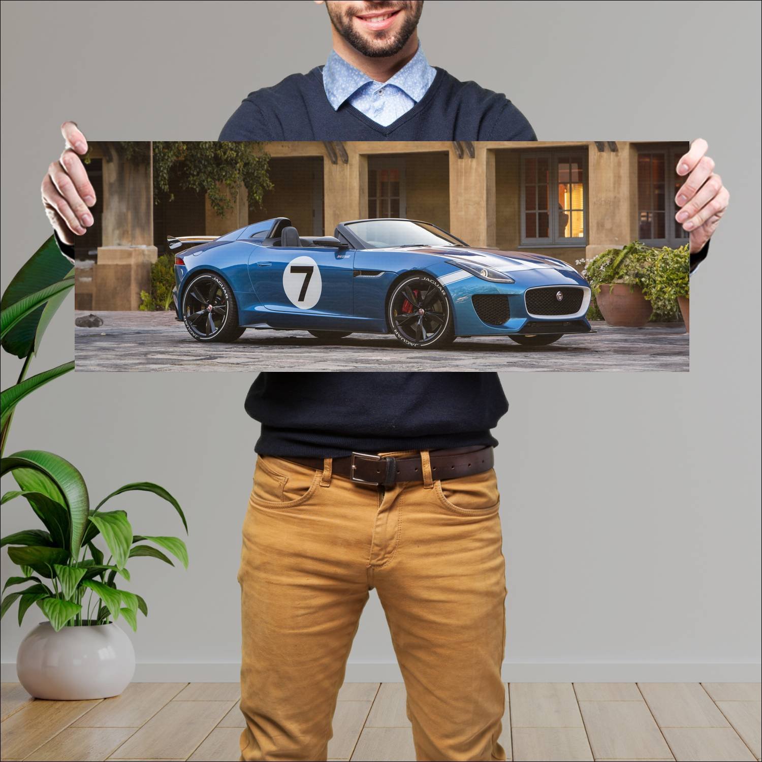 Cuadro grande 30x80cm 2013 jaguar project 7 auto 341 Jaguar