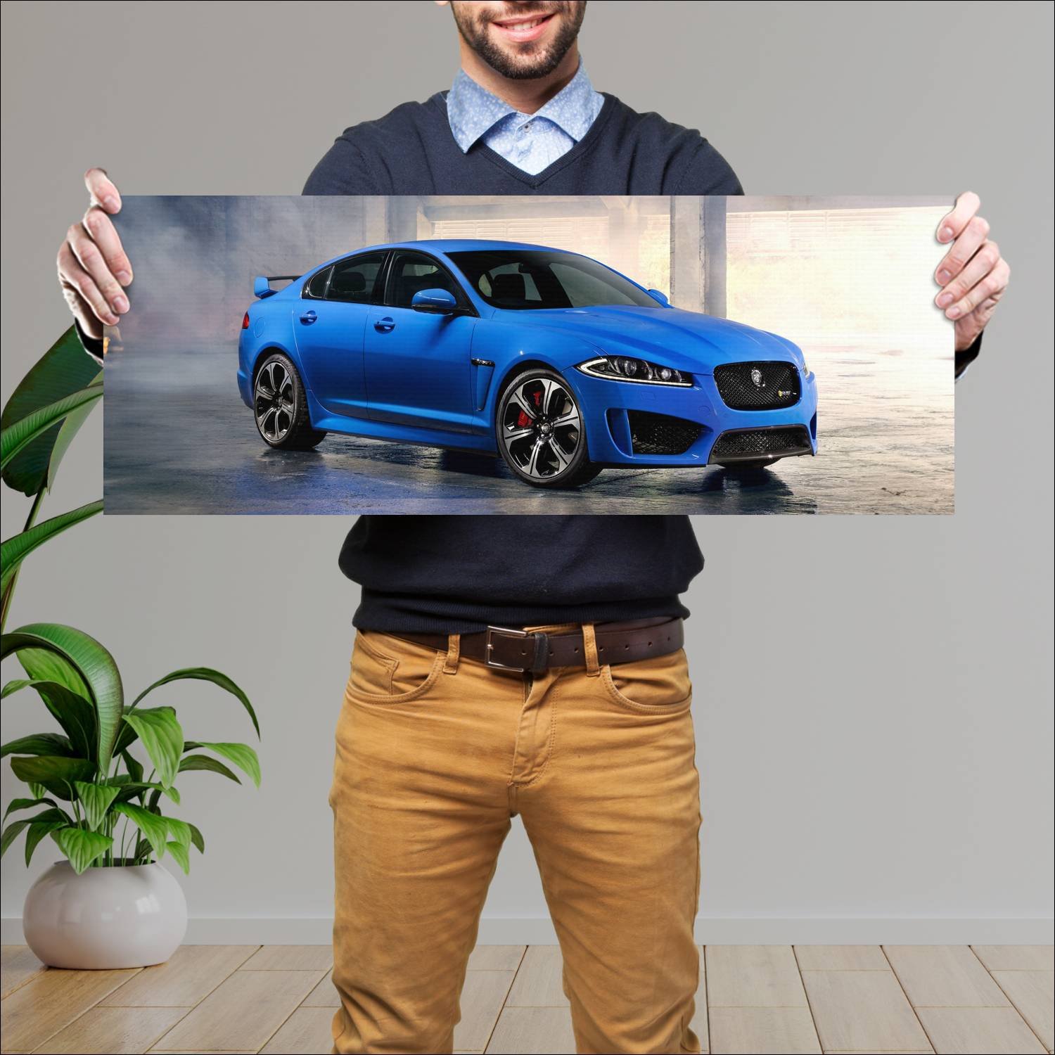 Cuadro grande 30x80cm 2013 jaguar xfr s uk auto 342 Jaguar