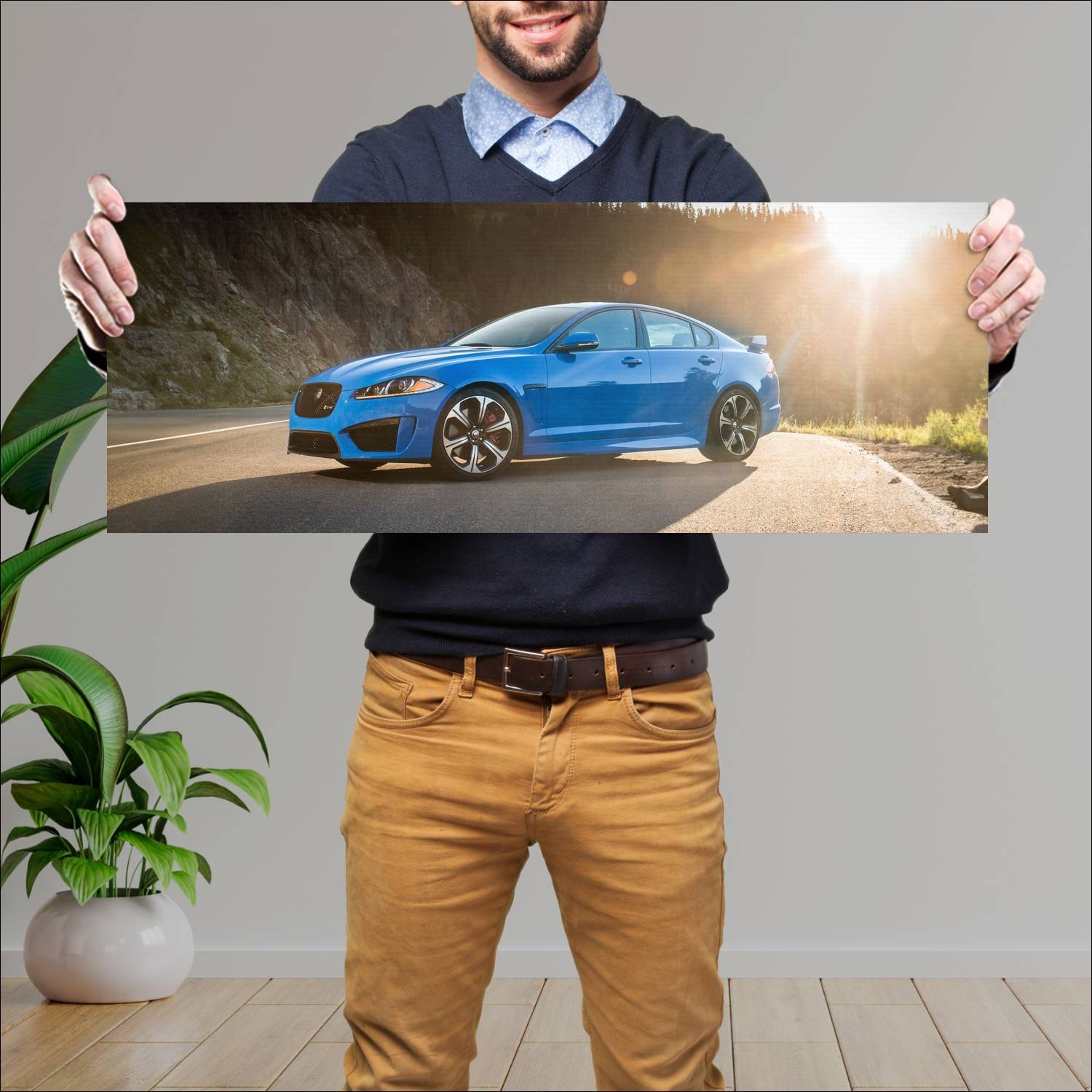 Cuadro grande 30x80cm 2013 jaguar xfr s us Jaguar