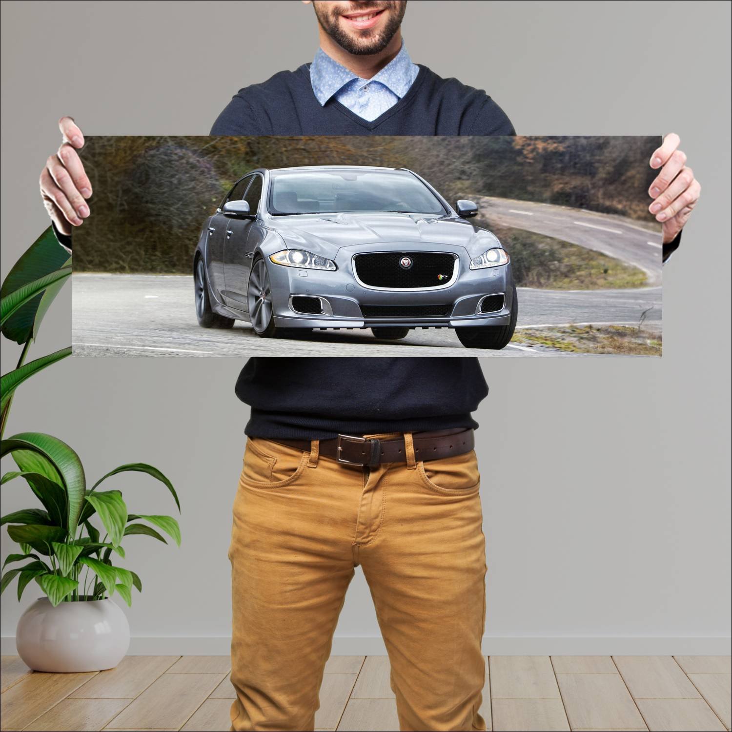 Cuadro grande 30x80cm 2013 jaguar xjr Jaguar