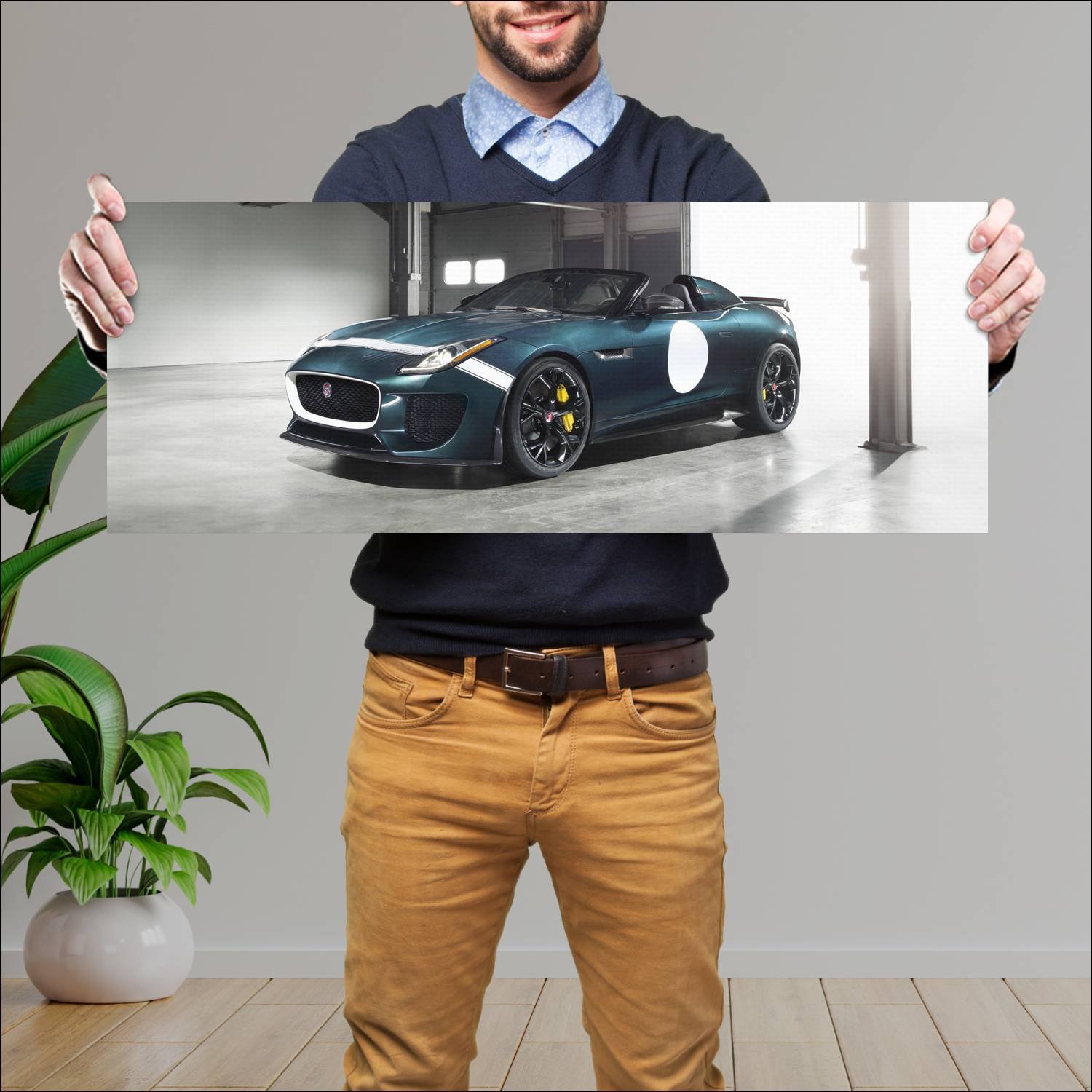 Cuadro grande 30x80cm 2014 jaguar f type project 7 350 Jaguar