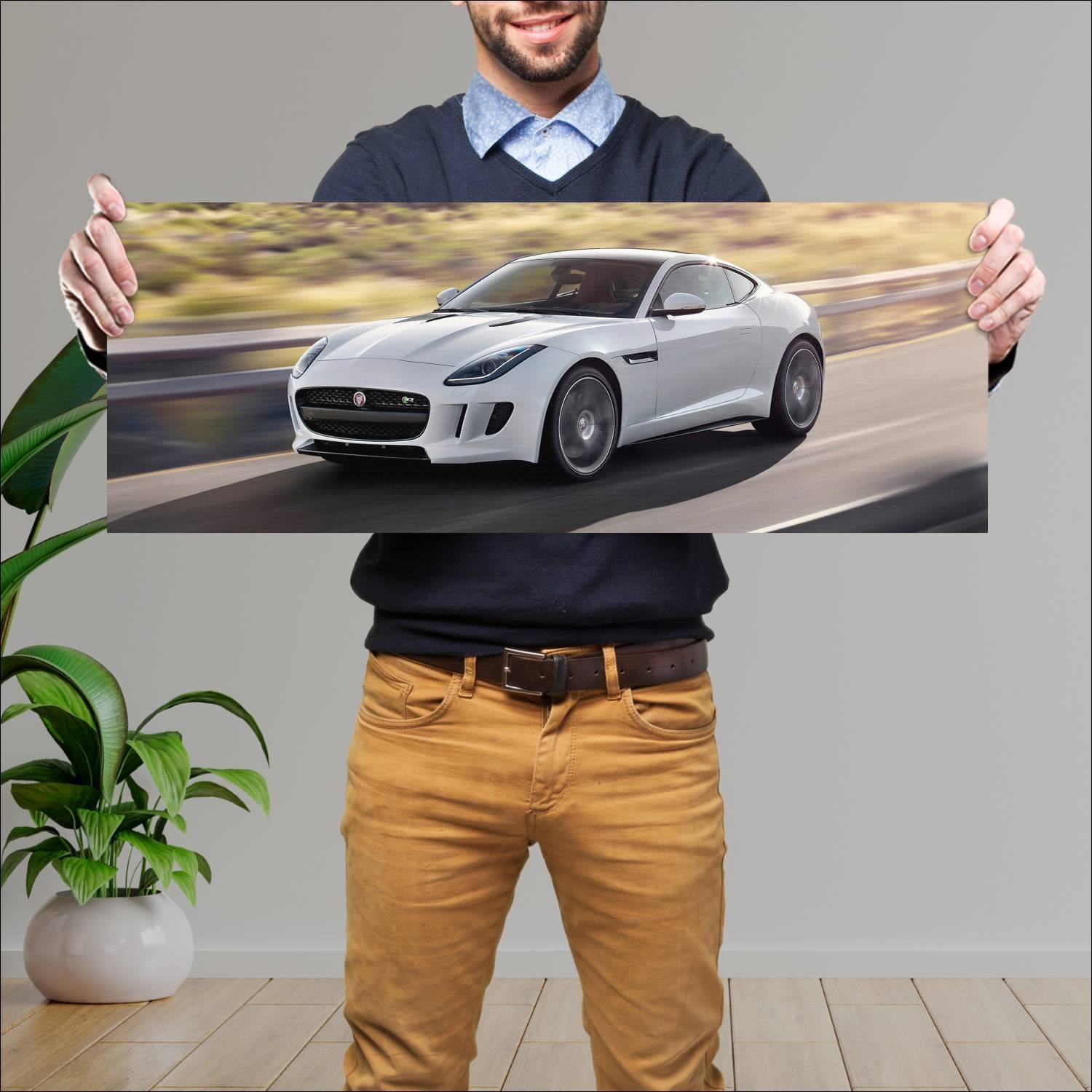 Cuadro grande 30x80cm 2014 jaguar f type r coupe 1 352 Jaguar