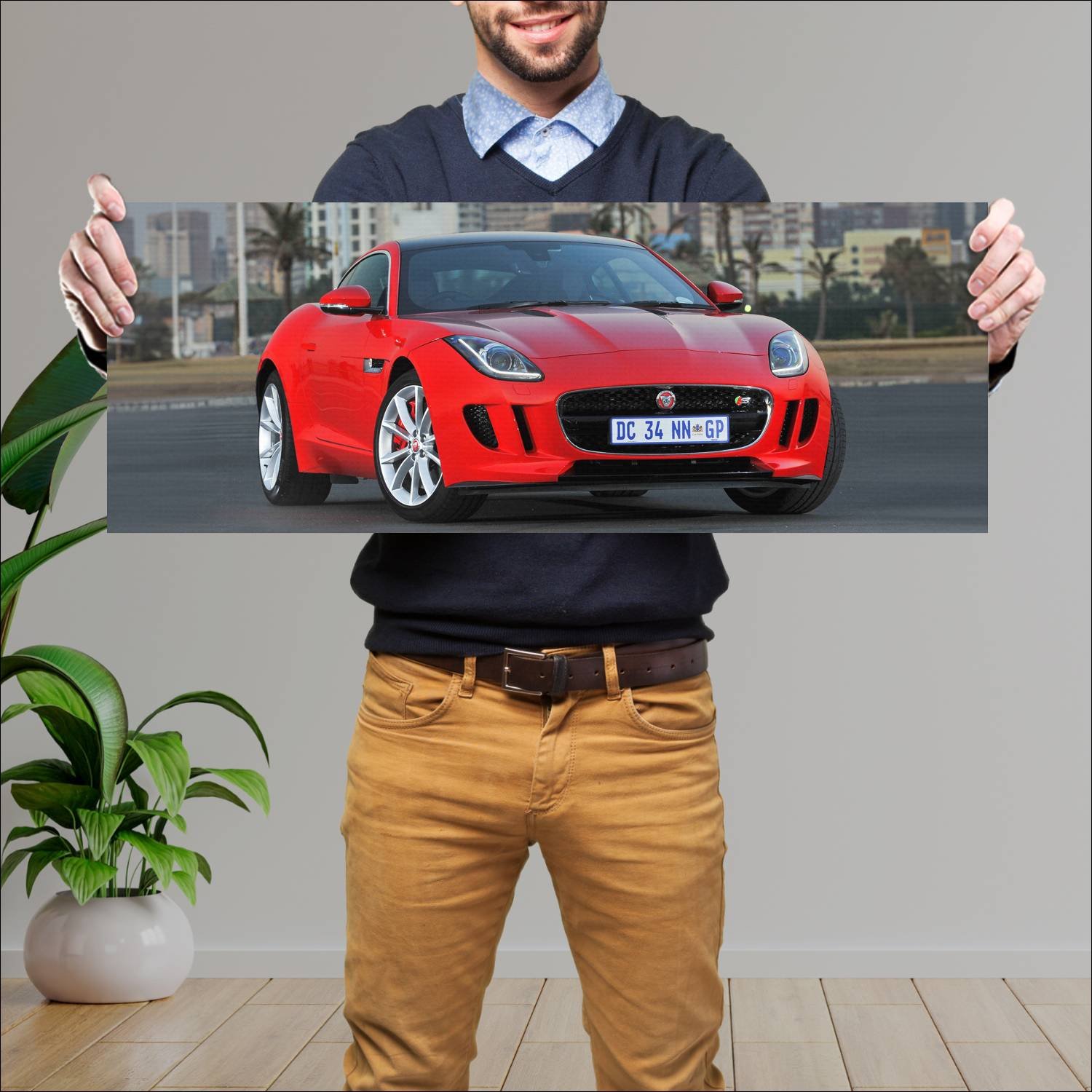 Cuadro grande 30x80cm 2014 jaguar f type s coupe z 362 Jaguar