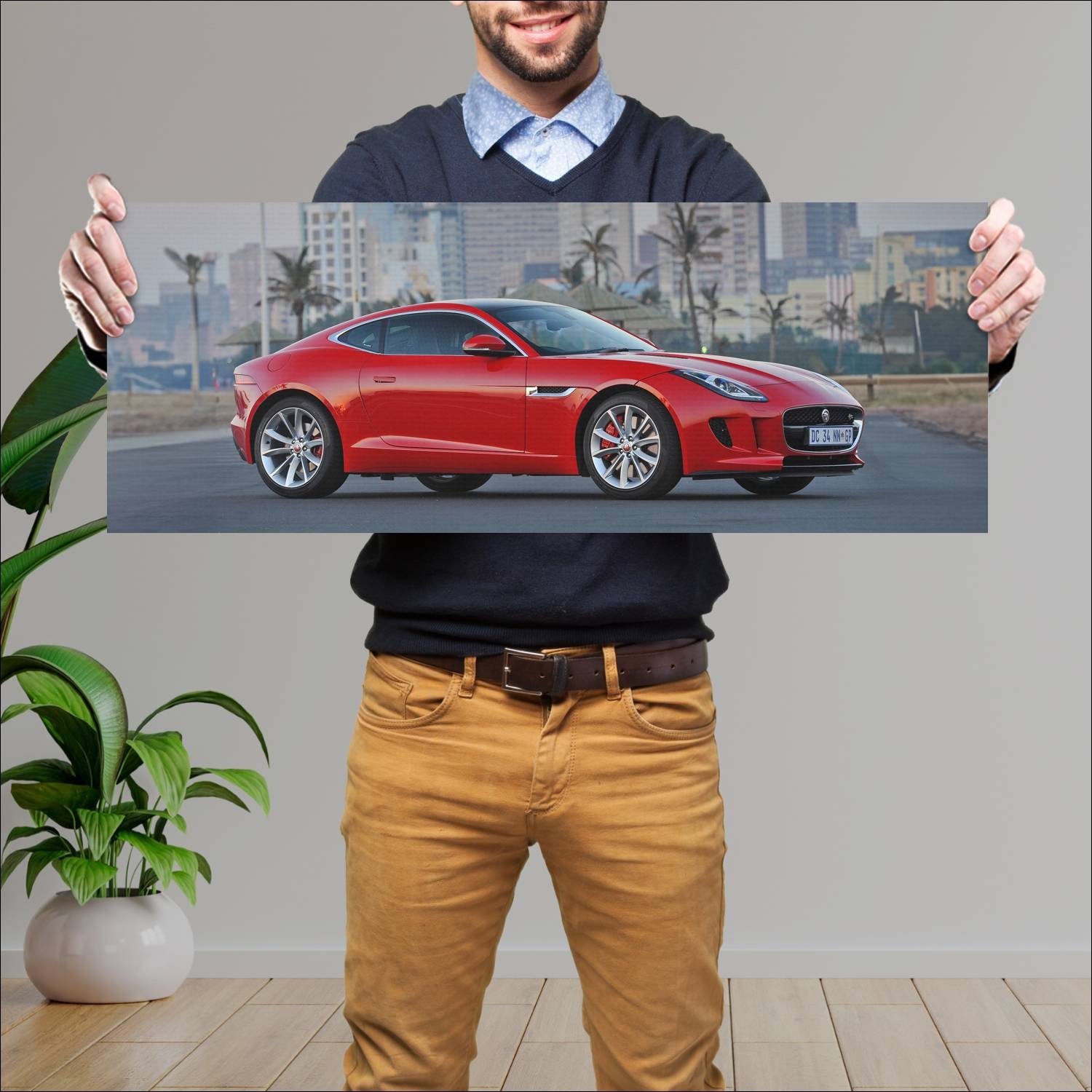 Cuadro grande 30x80cm 2014 jaguar f type s coupe z 363 Jaguar