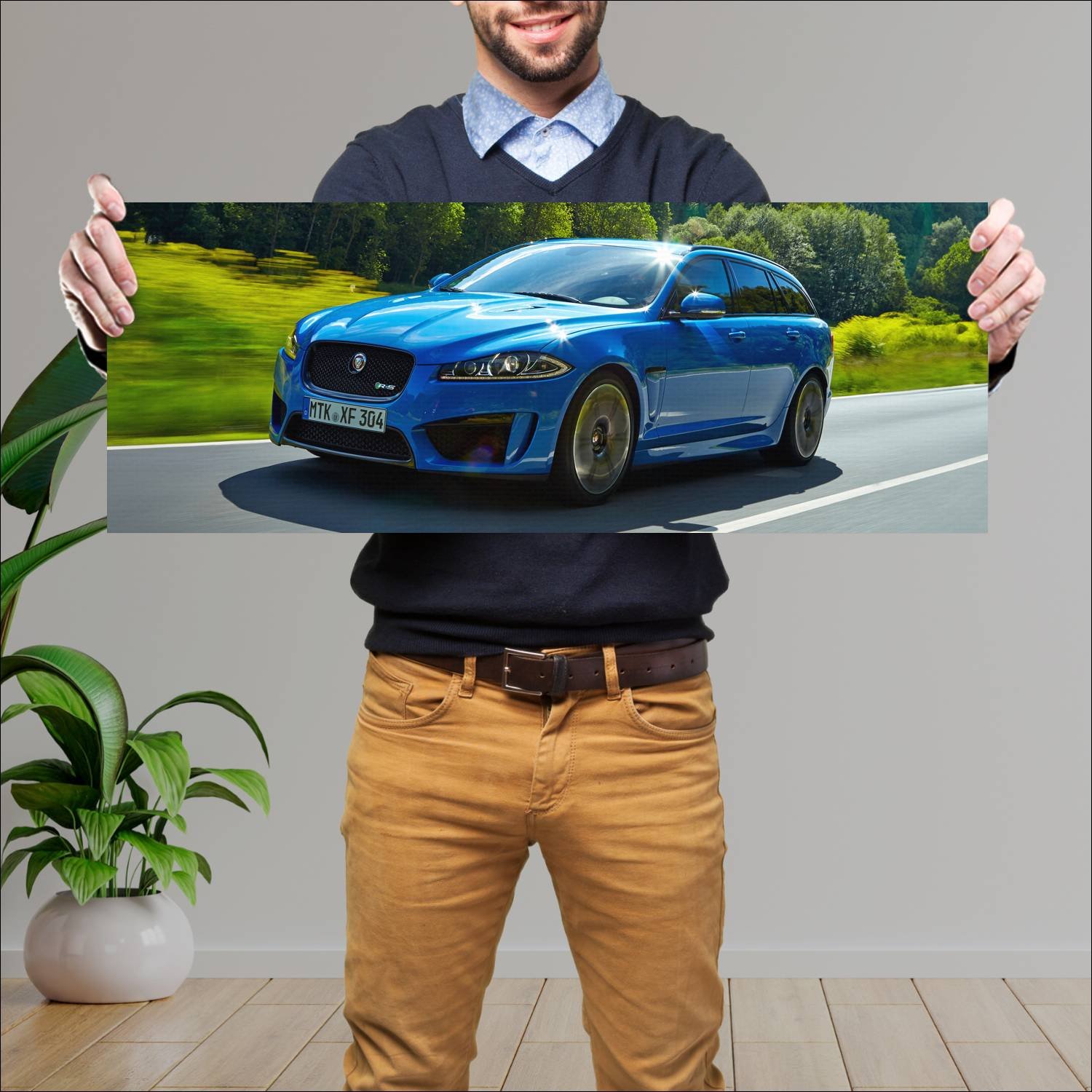 Cuadro grande 30x80cm 2014 jaguar xfr s sportbrake 367 Jaguar